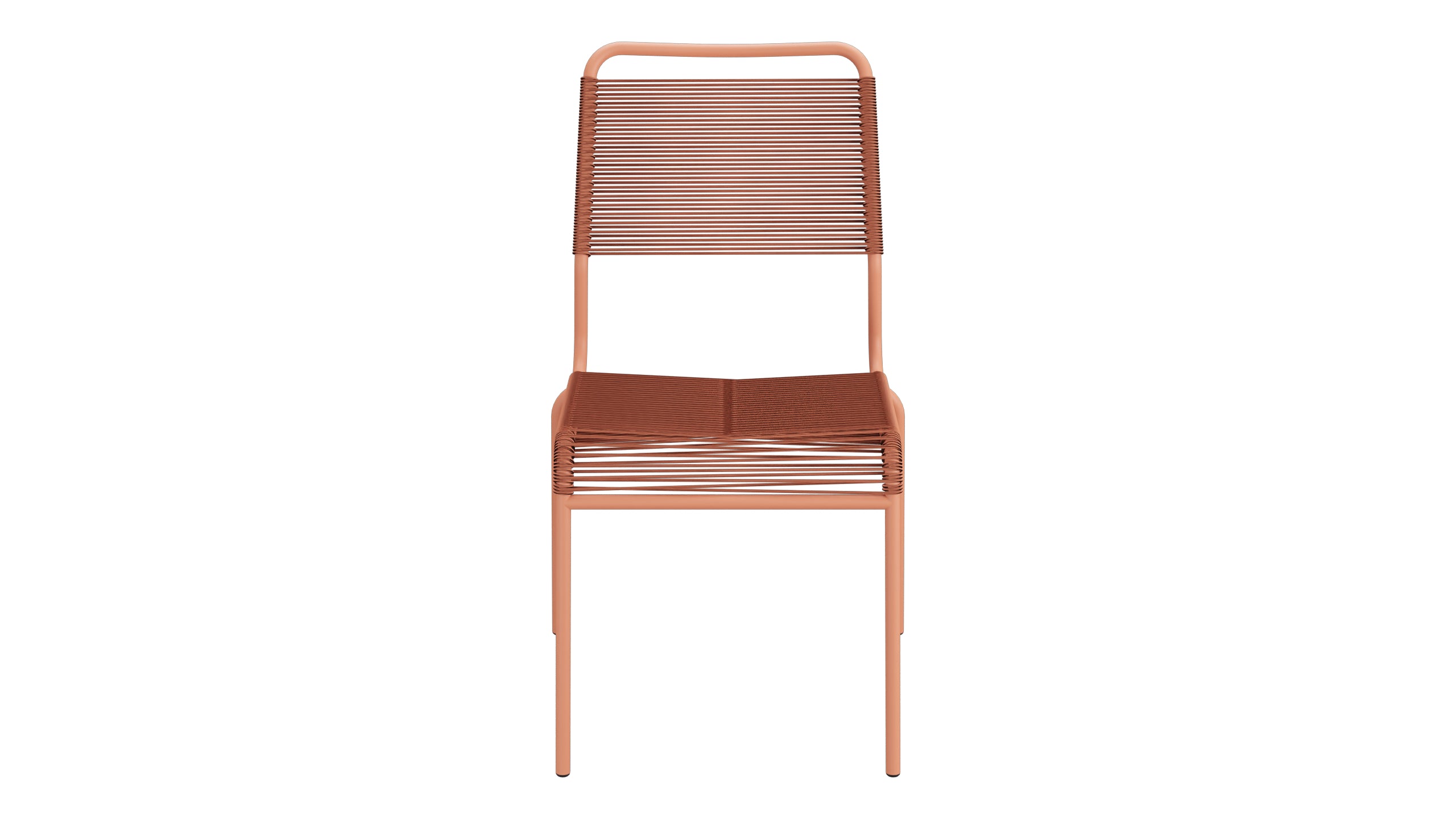 Rigi Spaghetti-Gartenstuhl ohne Armlehne Comfort in Pastellterracotta präsentiert im Onlineshop von KAQTU Design AG. Gartenstuhl ist von Schaffner