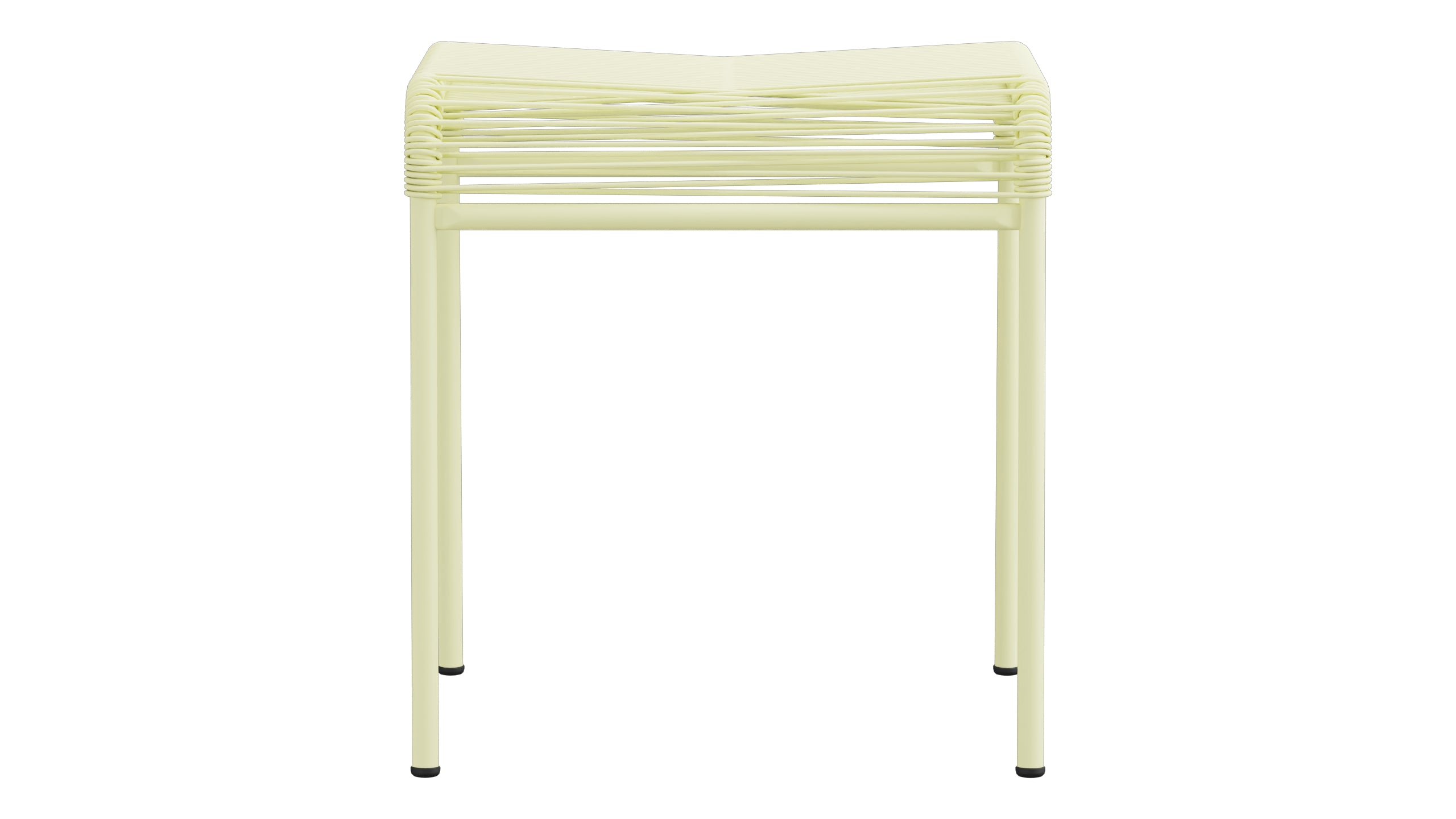 Säntis Spaghetti-1er-Hocker in Buchsbaumgelb präsentiert im Onlineshop von KAQTU Design AG. Hocker Outdoor ist von Schaffner