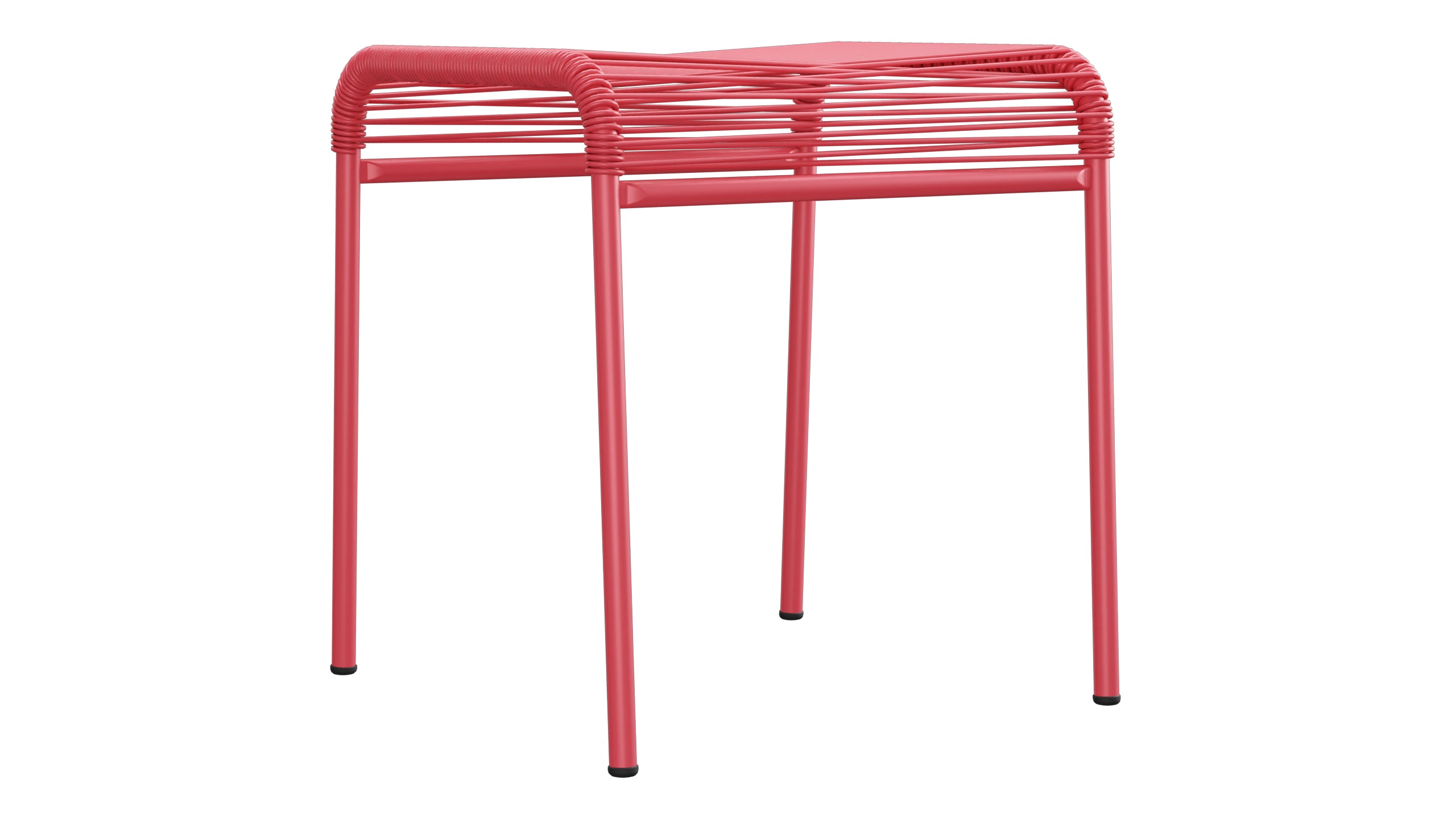 Säntis Spaghetti-1er-Hocker in Ahornrot präsentiert im Onlineshop von KAQTU Design AG. Hocker Outdoor ist von Schaffner