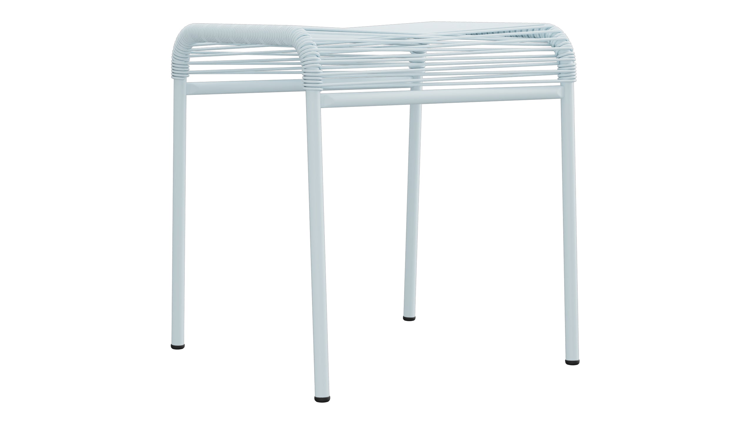 Säntis Spaghetti-1er-Hocker in Pastellblau präsentiert im Onlineshop von KAQTU Design AG. Hocker Outdoor ist von Schaffner