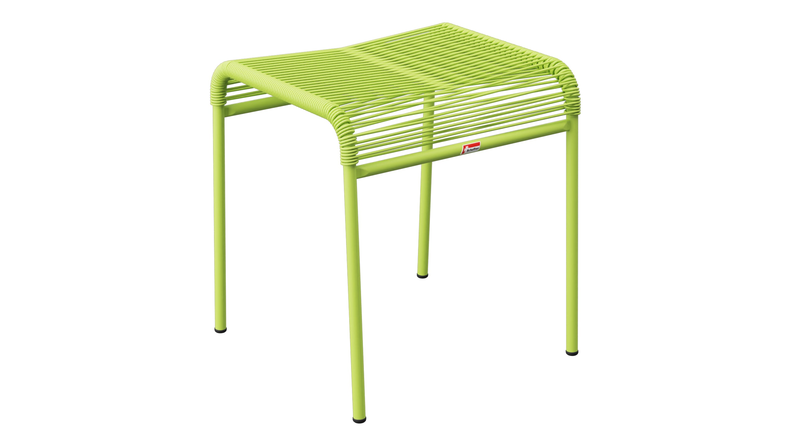 Säntis Spaghetti-1er-Hocker in Hellgrün präsentiert im Onlineshop von KAQTU Design AG. Hocker Outdoor ist von Schaffner