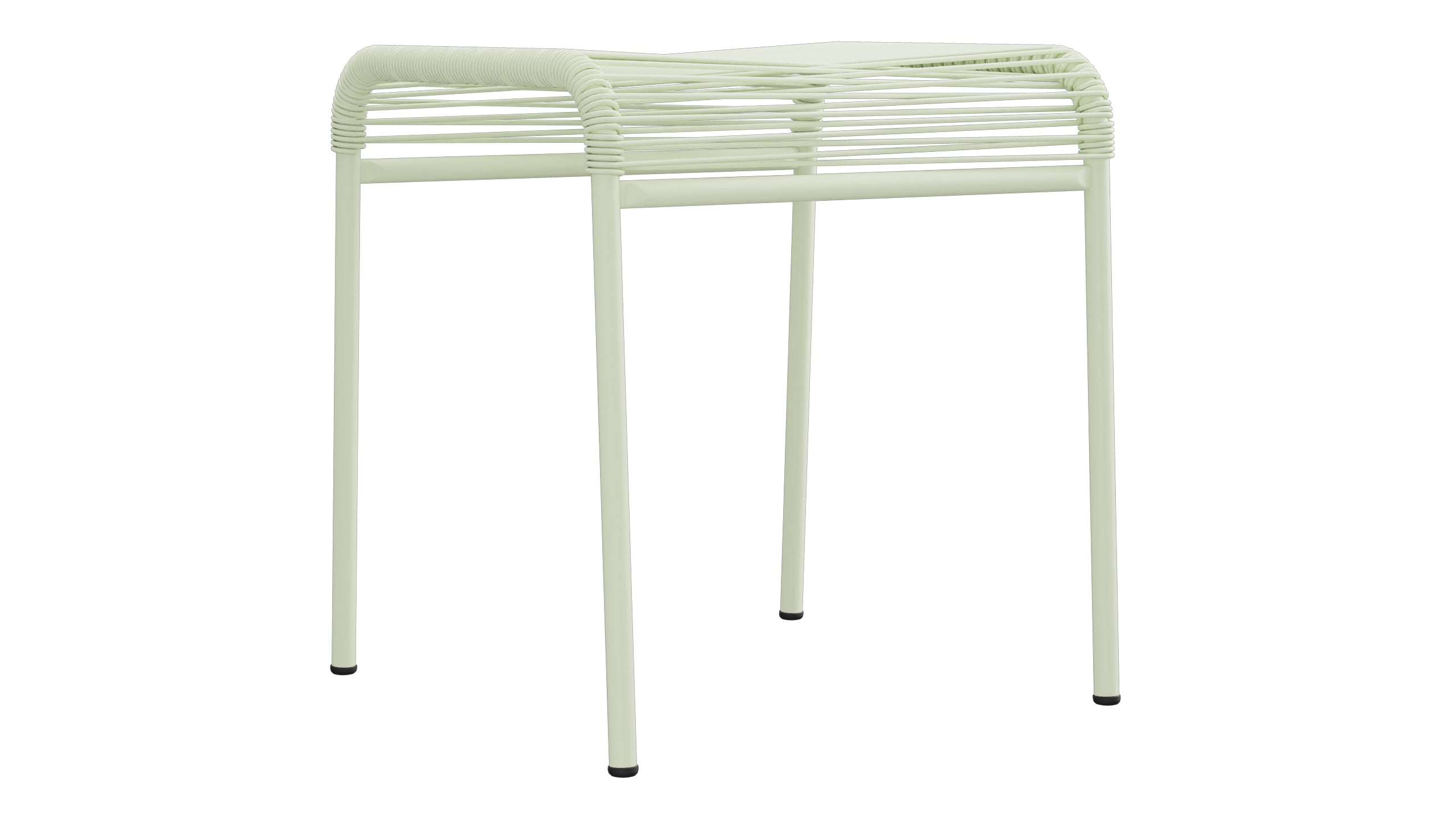 Säntis Spaghetti-1er-Hocker in Pastellgrün präsentiert im Onlineshop von KAQTU Design AG. Hocker Outdoor ist von Schaffner