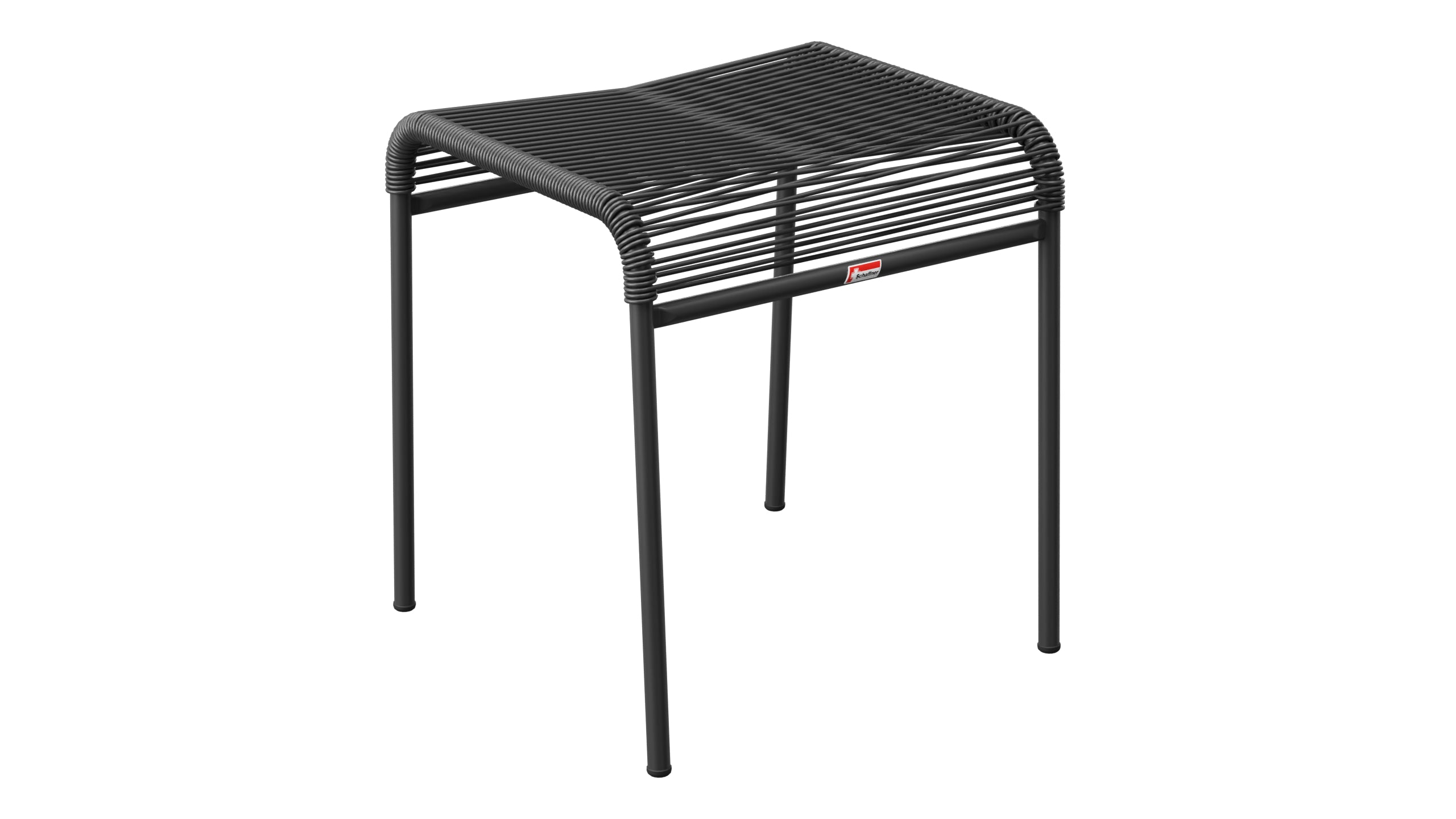 Säntis Spaghetti-1er-Hocker in Anthrazit präsentiert im Onlineshop von KAQTU Design AG. Hocker Outdoor ist von Schaffner