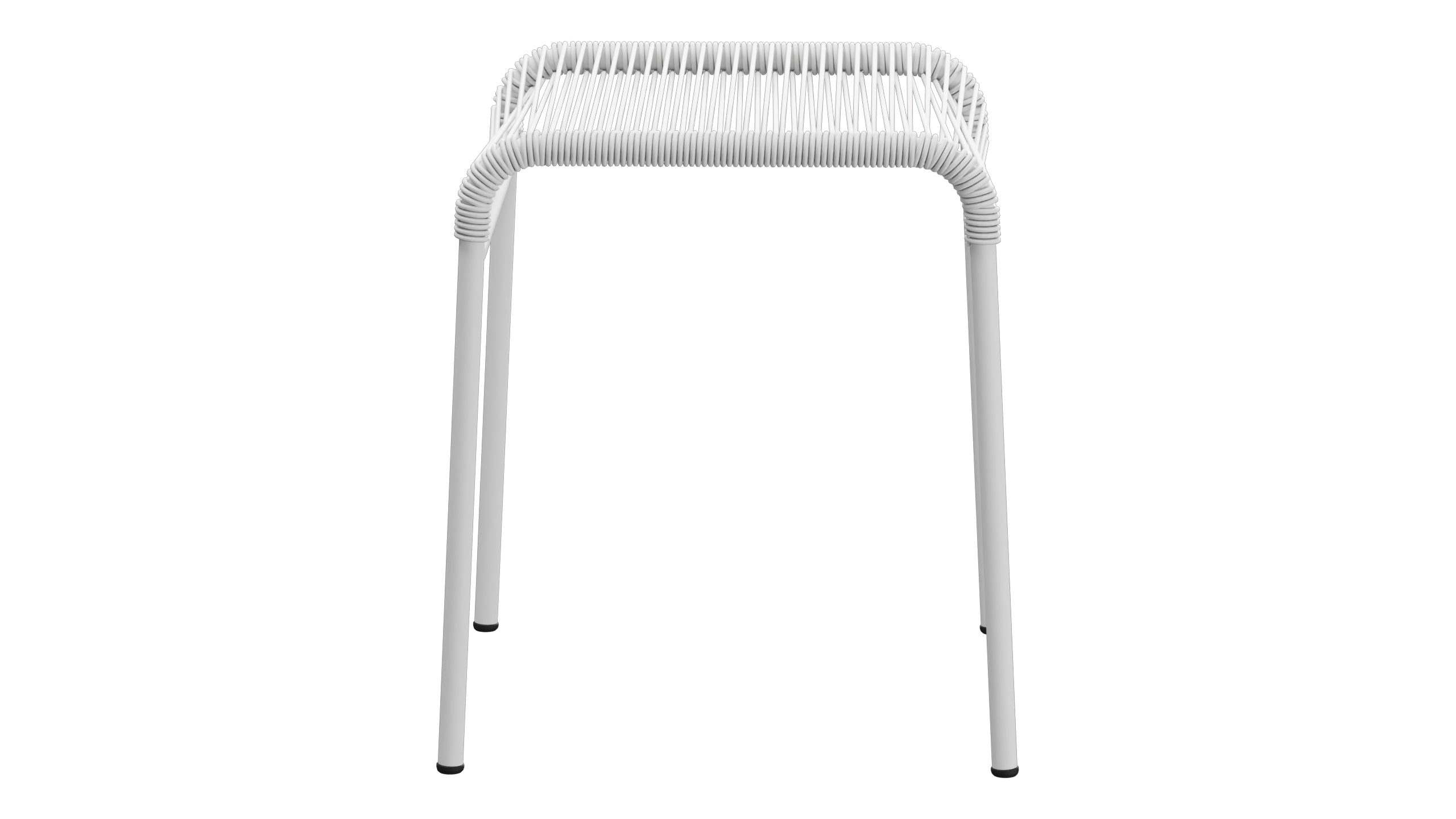 Säntis Spaghetti-1er-Hocker in Weiss präsentiert im Onlineshop von KAQTU Design AG. Hocker Outdoor ist von Schaffner