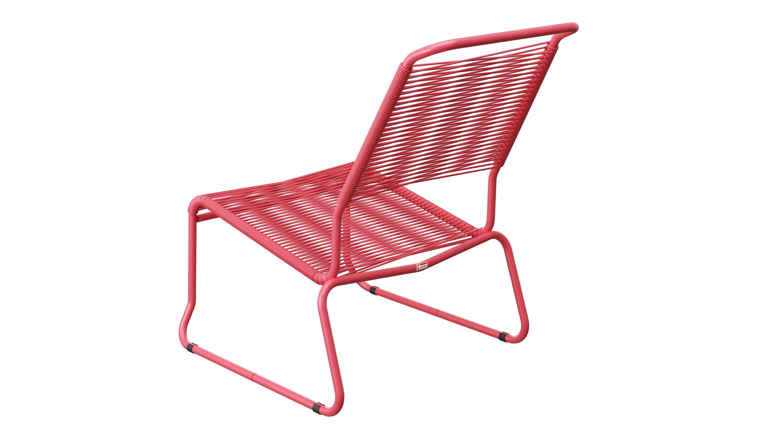 Säntis Spaghetti-Lounger ohne Armlehne Hochlehner Kufen in Ahornrot präsentiert im Onlineshop von KAQTU Design AG. Outdoor-Sessel ist von Schaffner