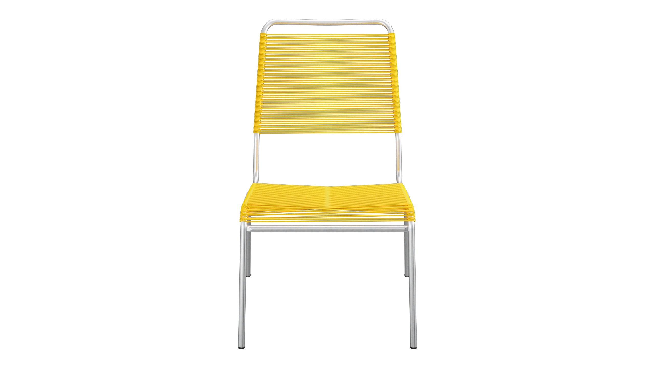 Rigi Spaghetti-Salonsessel ohne Armlehne in Gelb präsentiert im Onlineshop von KAQTU Design AG. Outdoor-Sessel ist von Schaffner