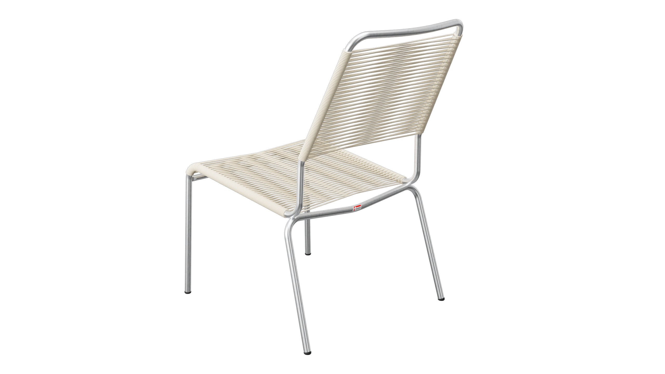 Rigi Spaghetti-Salonsessel ohne Armlehne in Pastellsand präsentiert im Onlineshop von KAQTU Design AG. Outdoor-Sessel ist von Schaffner