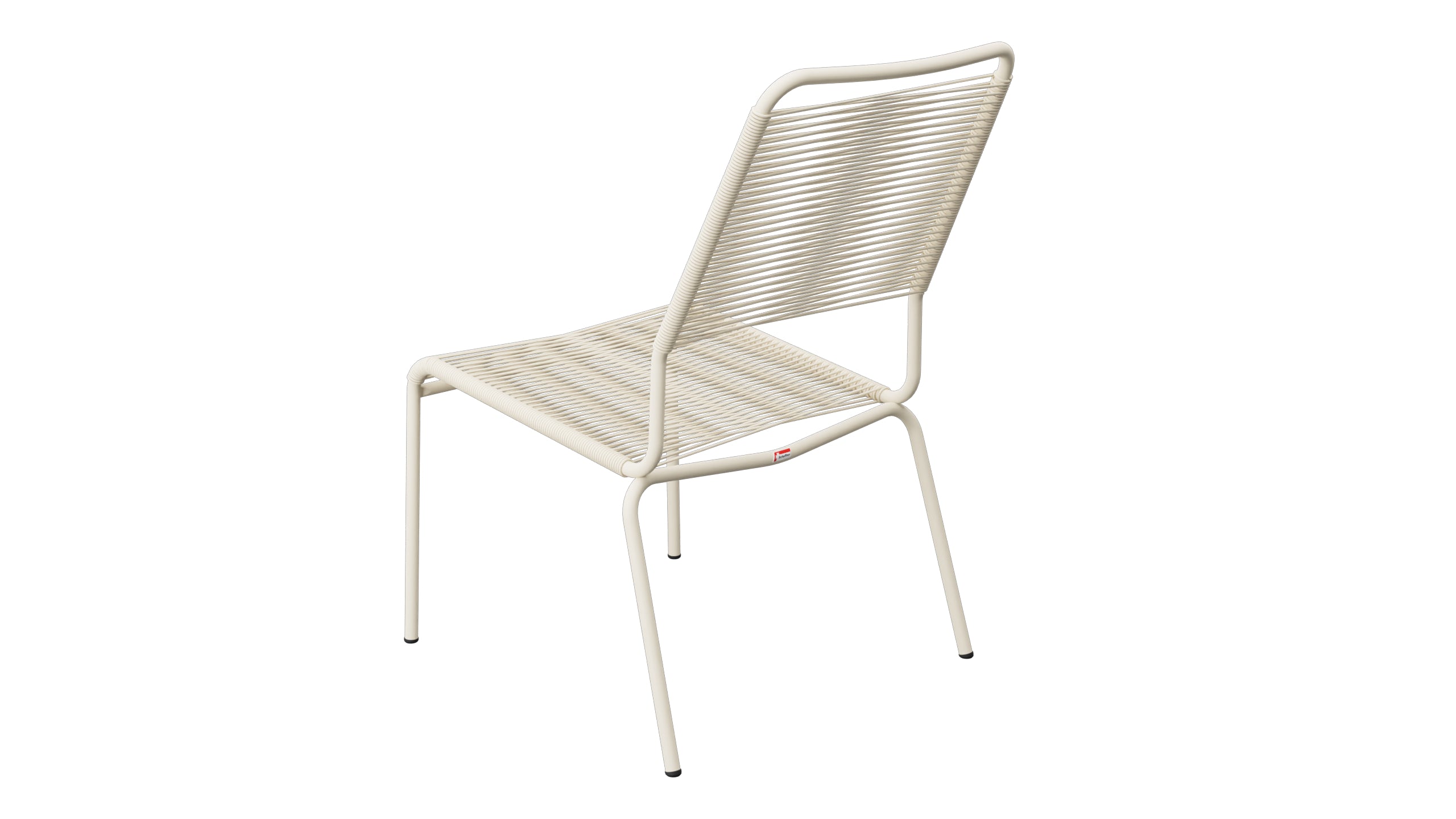Rigi Spaghetti-Salonsessel ohne Armlehne in Pastellsand präsentiert im Onlineshop von KAQTU Design AG. Outdoor-Sessel ist von Schaffner
