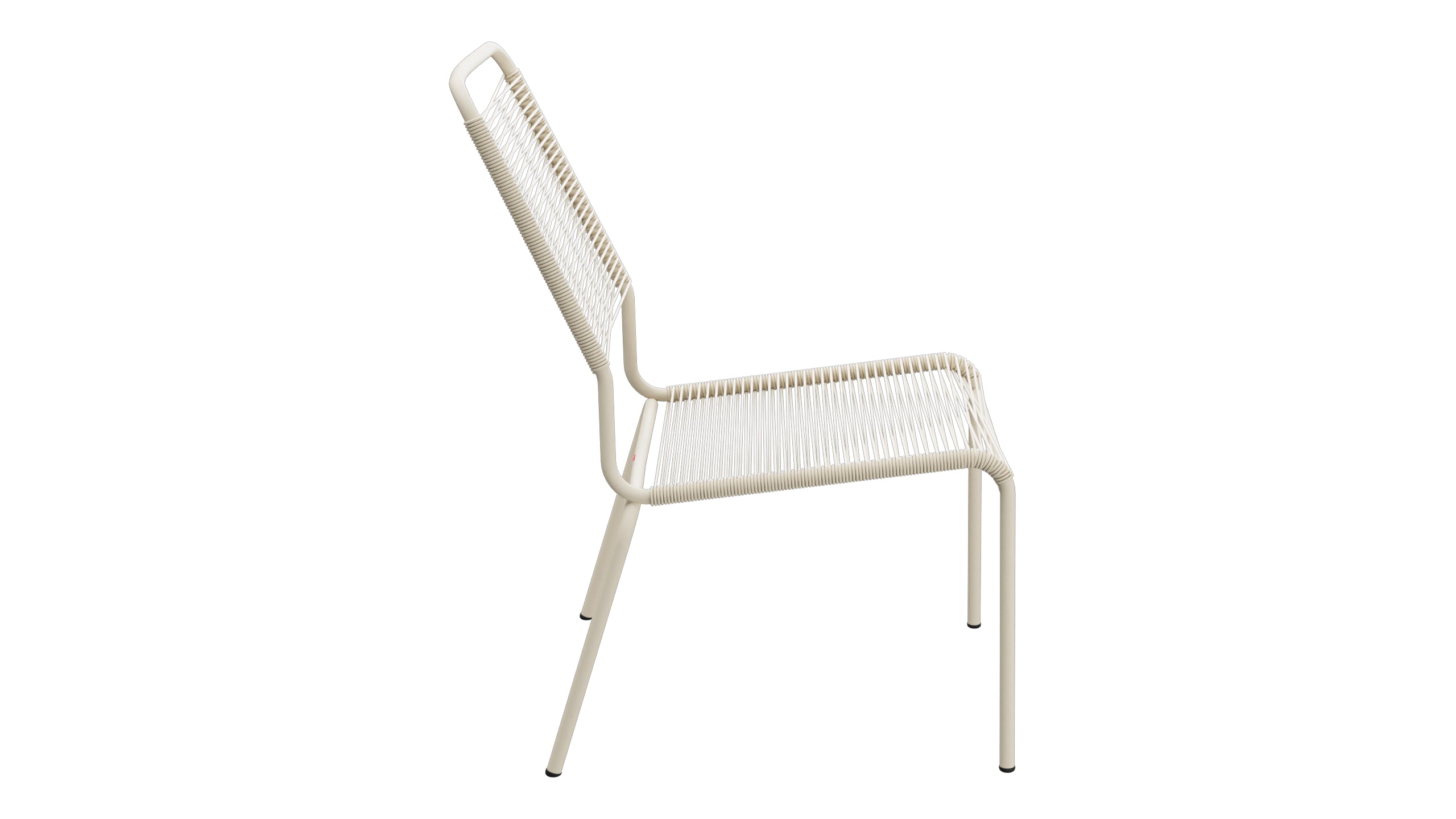 Rigi Spaghetti-Salonsessel ohne Armlehne in Pastellsand präsentiert im Onlineshop von KAQTU Design AG. Outdoor-Sessel ist von Schaffner
