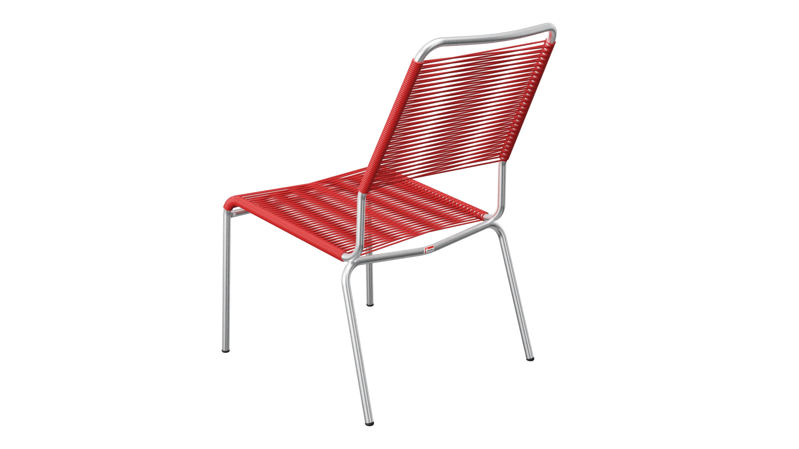 Rigi Spaghetti-Salonsessel ohne Armlehne in Rot präsentiert im Onlineshop von KAQTU Design AG. Outdoor-Sessel ist von Schaffner