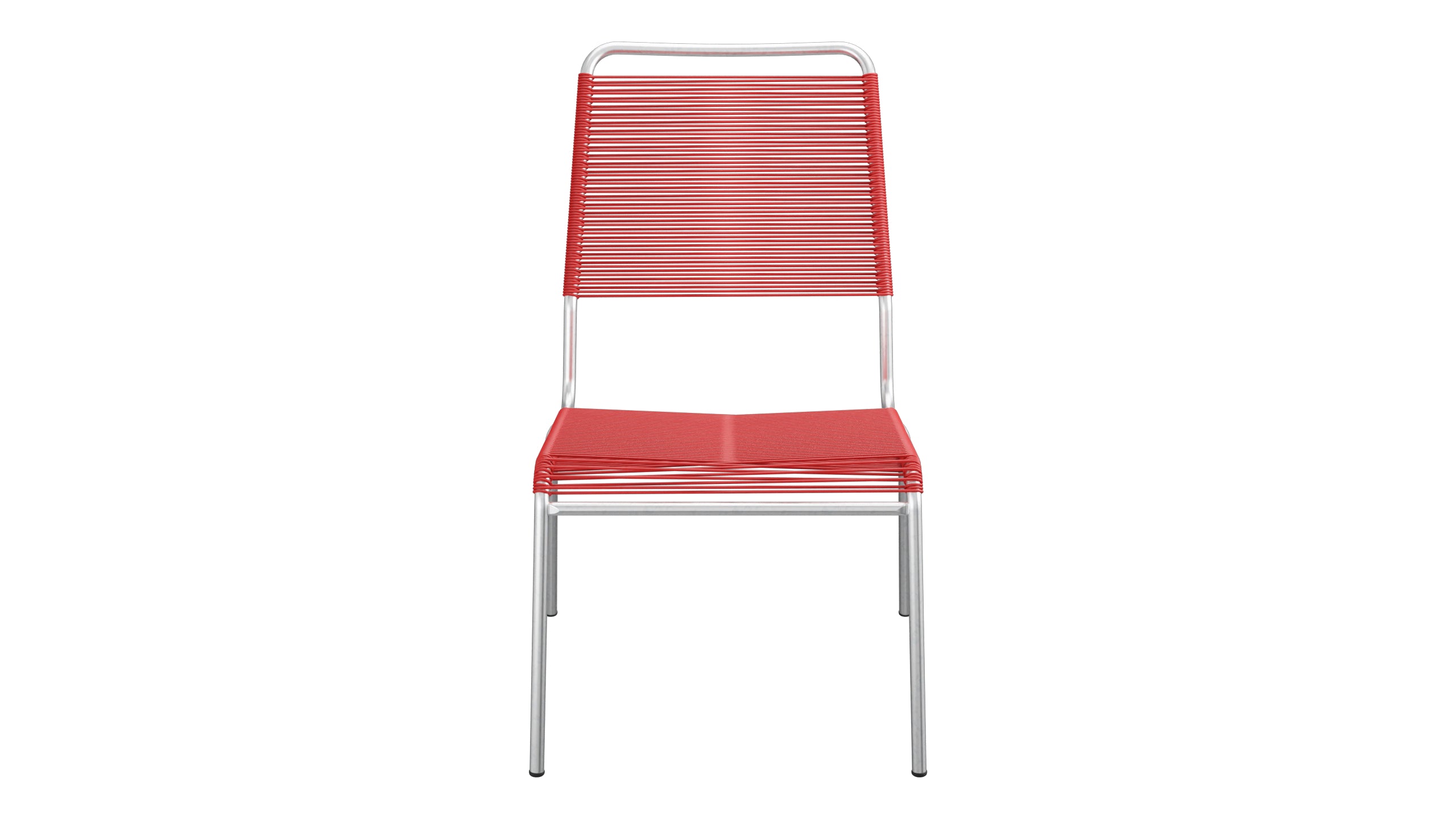 Rigi Spaghetti-Salonsessel ohne Armlehne in Rot präsentiert im Onlineshop von KAQTU Design AG. Outdoor-Sessel ist von Schaffner