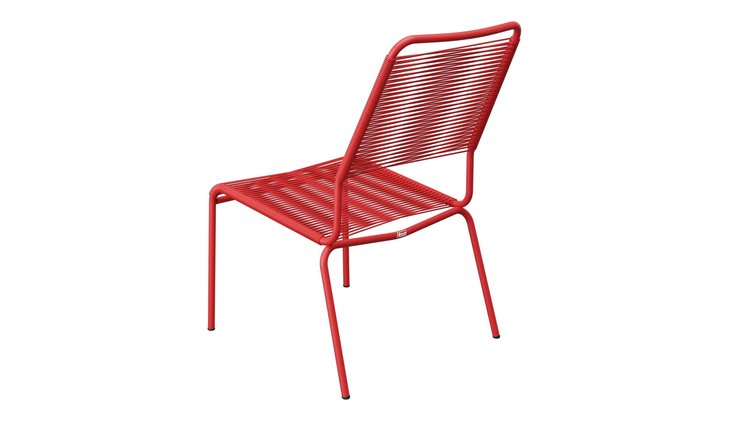 Rigi Spaghetti-Salonsessel ohne Armlehne in Rot präsentiert im Onlineshop von KAQTU Design AG. Outdoor-Sessel ist von Schaffner
