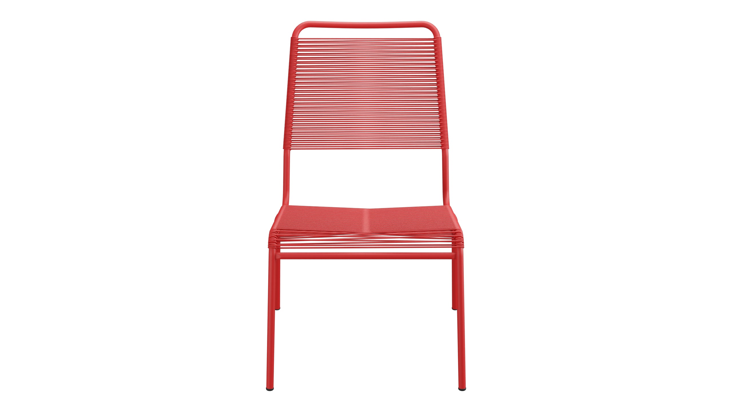 Rigi Spaghetti-Salonsessel ohne Armlehne in Rot präsentiert im Onlineshop von KAQTU Design AG. Outdoor-Sessel ist von Schaffner