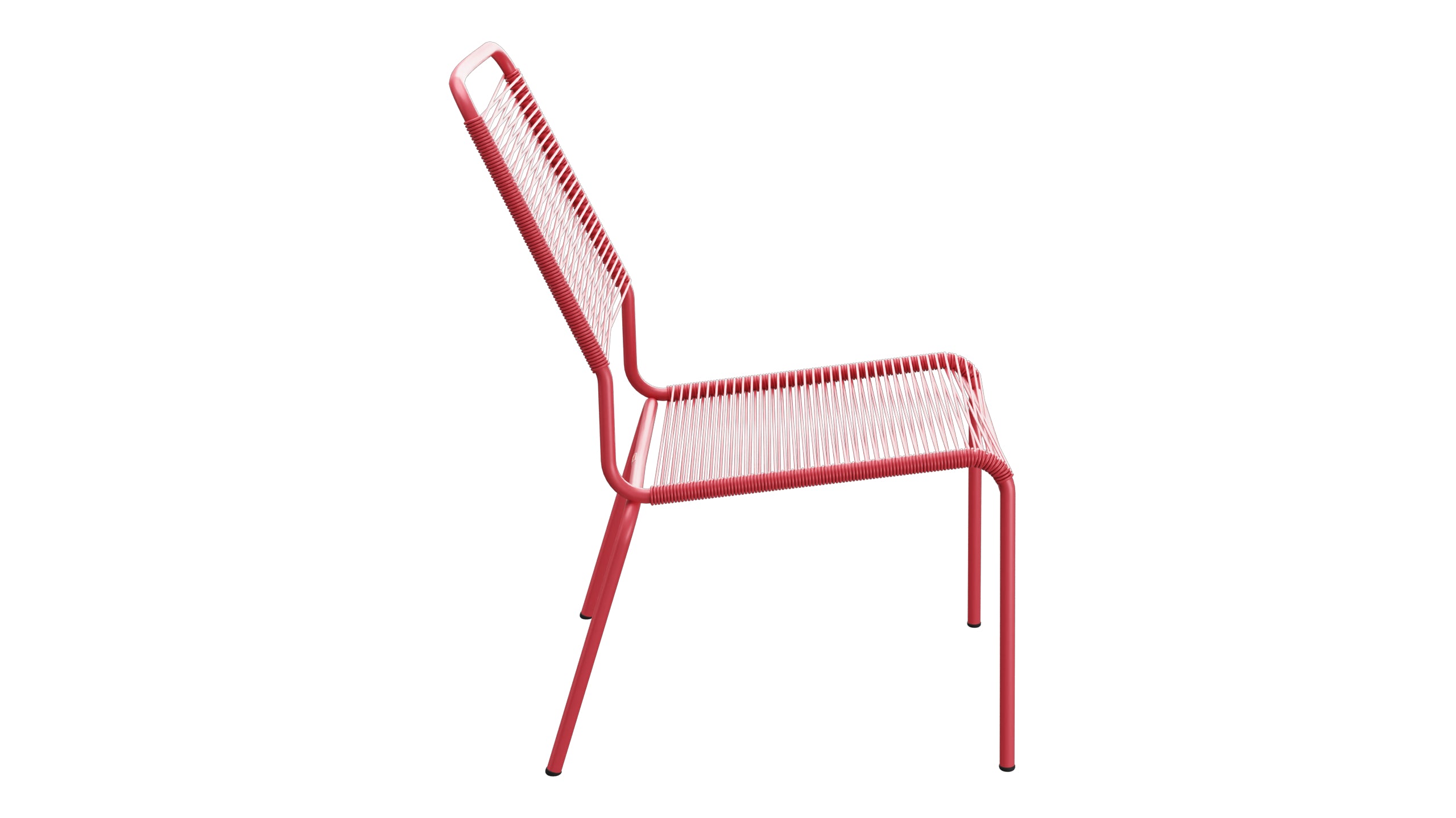 Rigi Spaghetti-Salonsessel ohne Armlehne in Ahornrot präsentiert im Onlineshop von KAQTU Design AG. Outdoor-Sessel ist von Schaffner