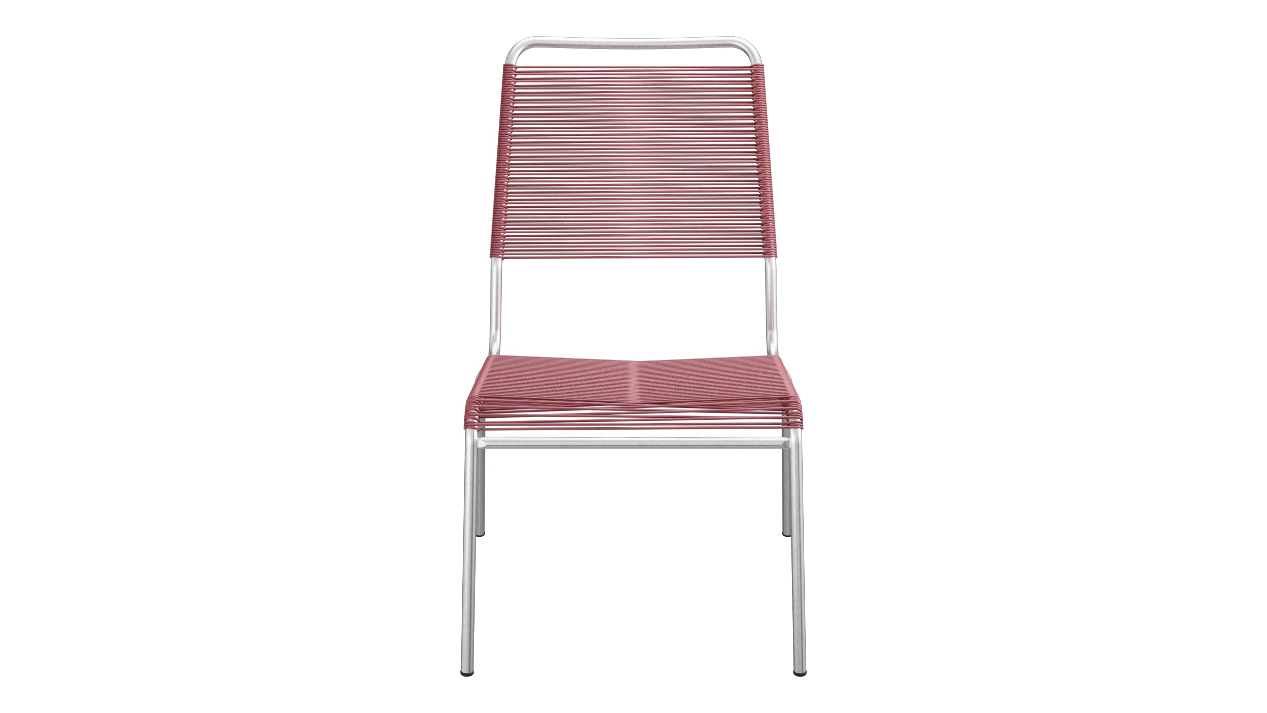 Rigi Spaghetti-Salonsessel ohne Armlehne in Bordeaux präsentiert im Onlineshop von KAQTU Design AG. Outdoor-Sessel ist von Schaffner