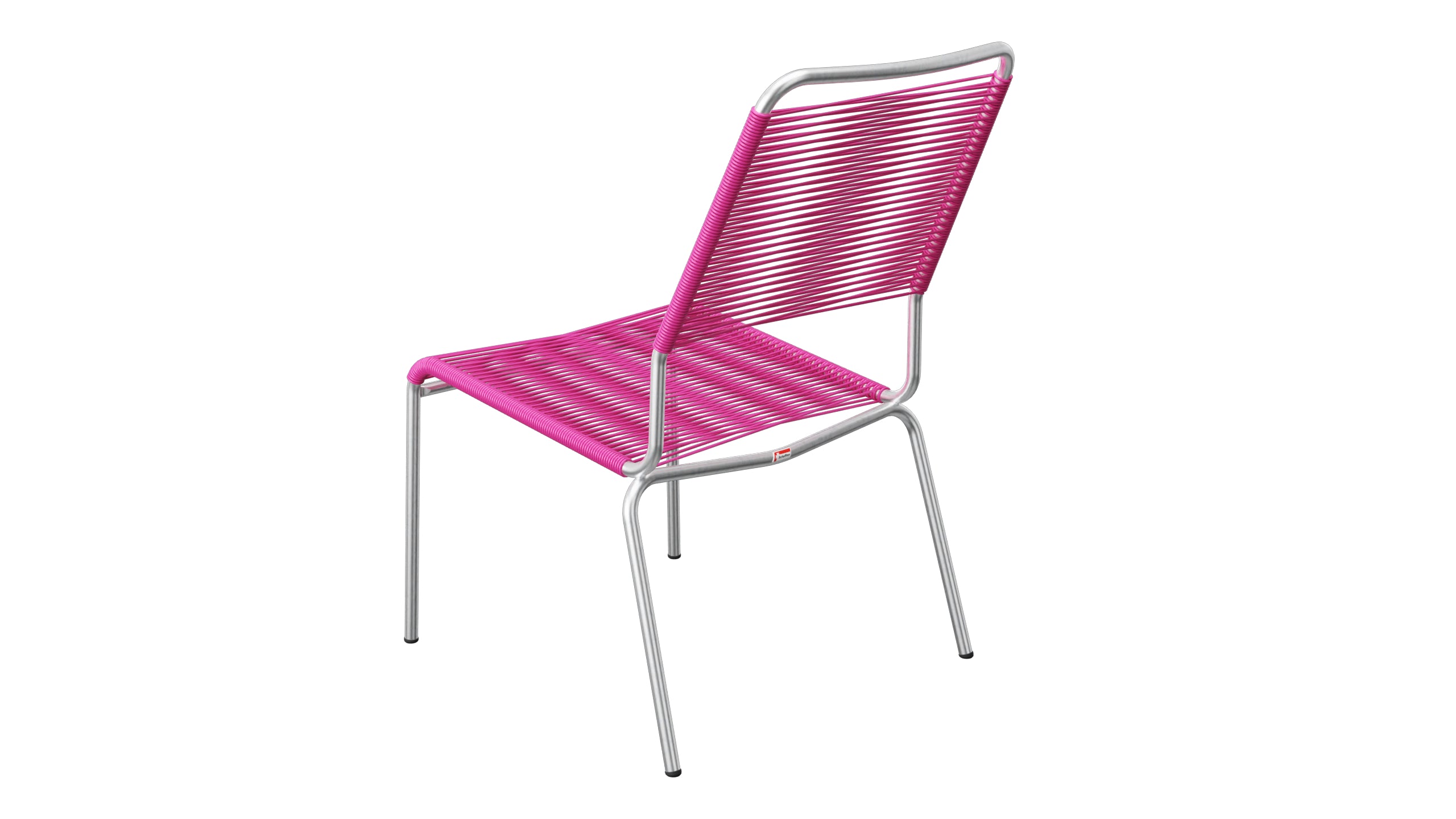 Rigi Spaghetti-Salonsessel ohne Armlehne in Pink präsentiert im Onlineshop von KAQTU Design AG. Outdoor-Sessel ist von Schaffner
