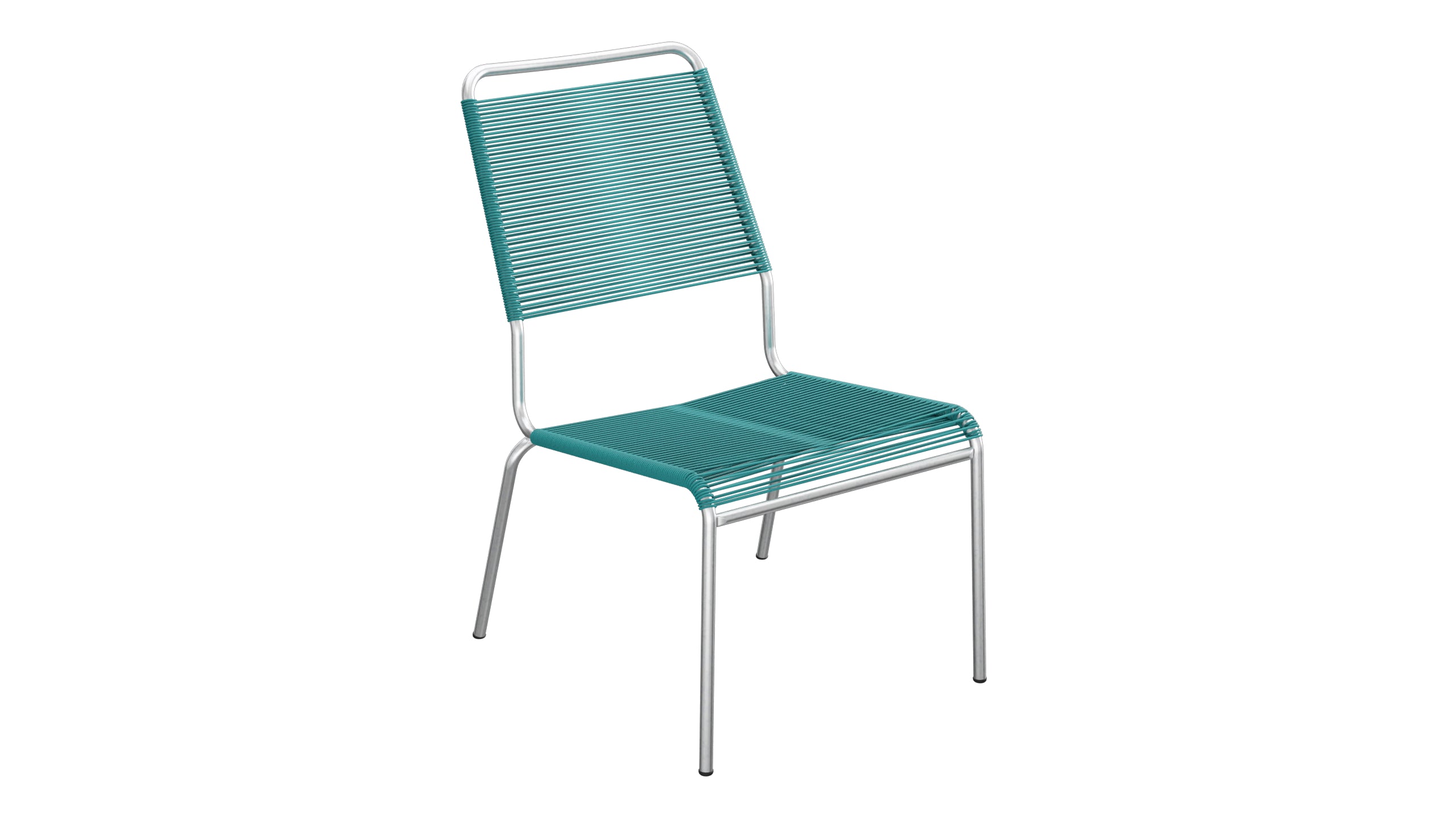Rigi Spaghetti-Salonsessel ohne Armlehne in Kaliblau präsentiert im Onlineshop von KAQTU Design AG. Outdoor-Sessel ist von Schaffner