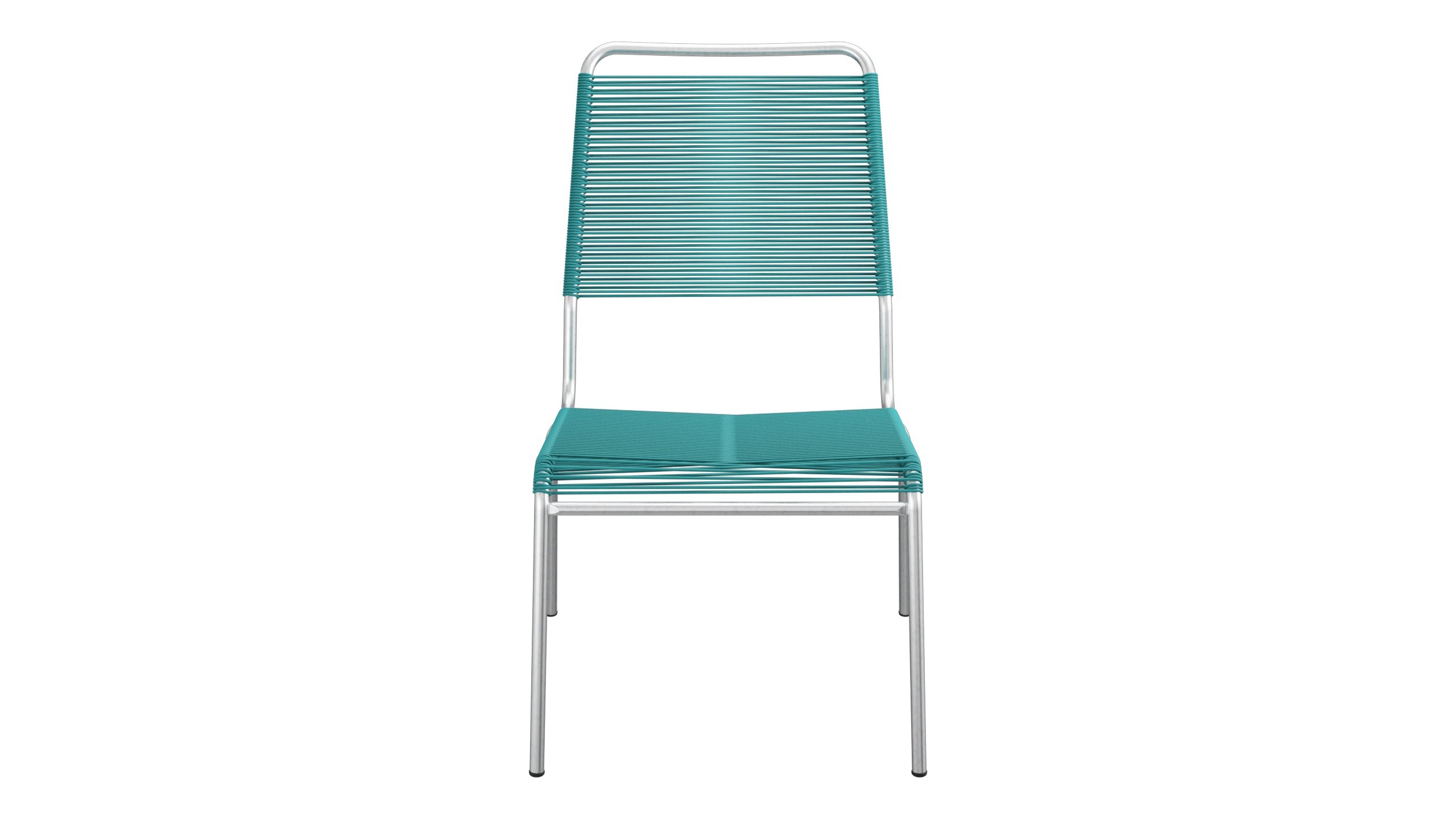Rigi Spaghetti-Salonsessel ohne Armlehne in Kaliblau präsentiert im Onlineshop von KAQTU Design AG. Outdoor-Sessel ist von Schaffner