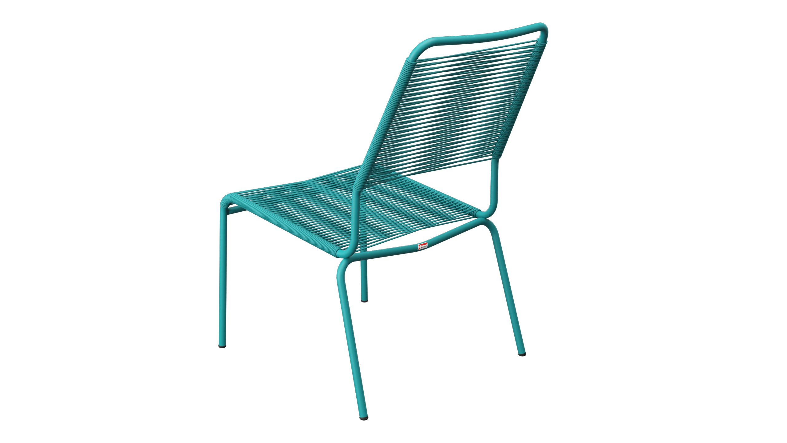 Rigi Spaghetti-Salonsessel ohne Armlehne in Kaliblau präsentiert im Onlineshop von KAQTU Design AG. Outdoor-Sessel ist von Schaffner