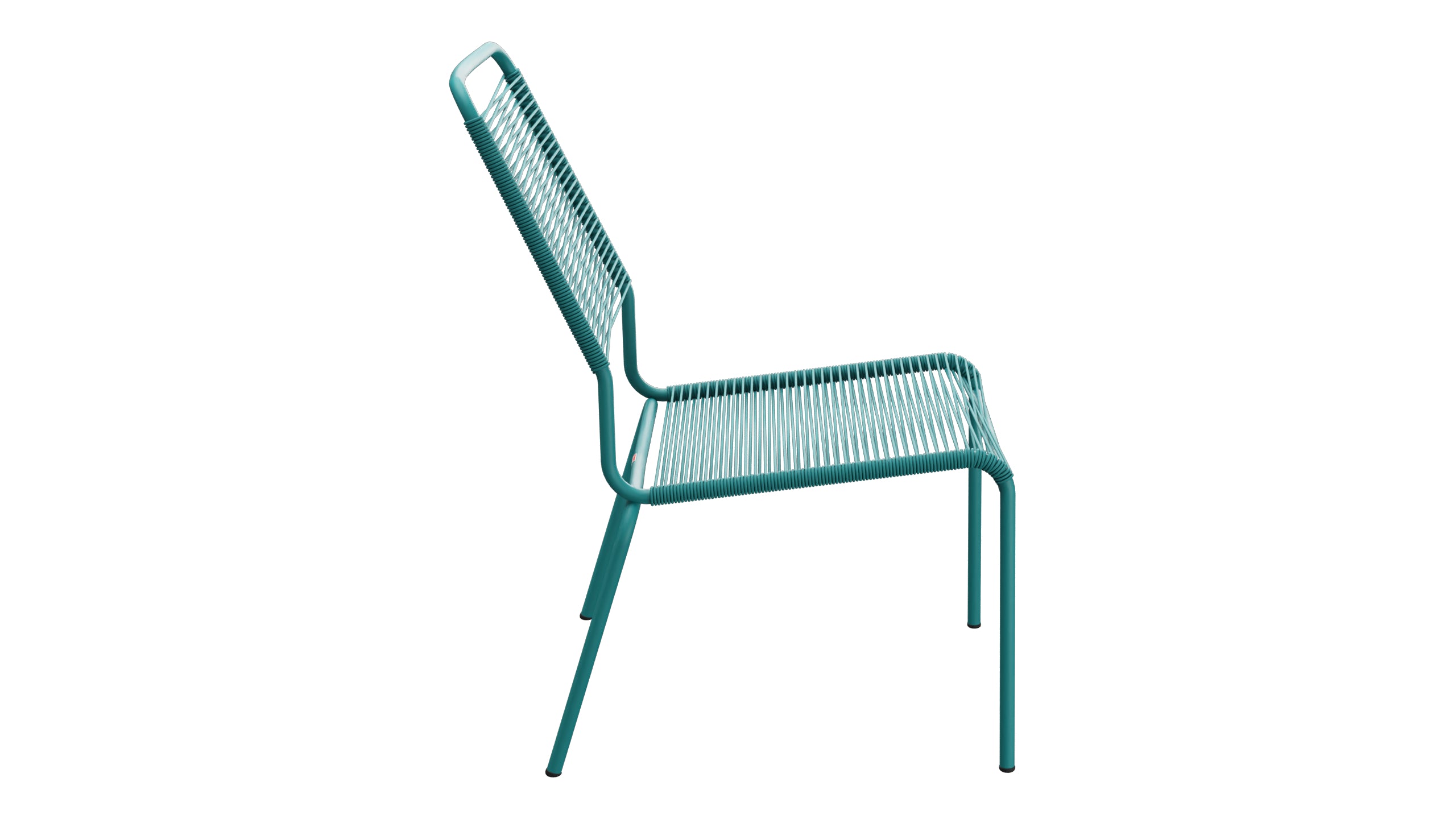Rigi Spaghetti-Salonsessel ohne Armlehne in Kaliblau präsentiert im Onlineshop von KAQTU Design AG. Outdoor-Sessel ist von Schaffner