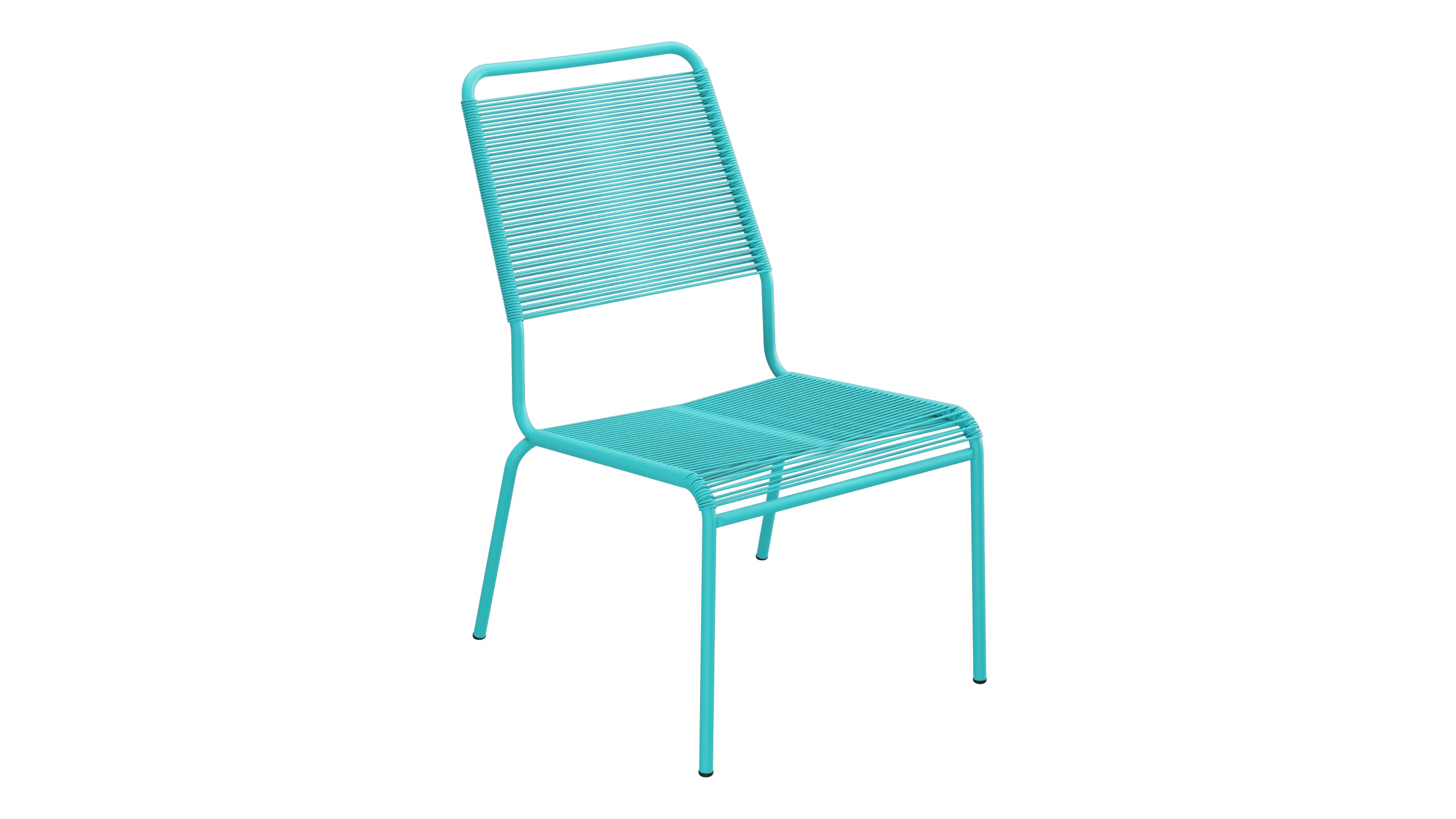 Rigi Spaghetti-Salonsessel ohne Armlehne in Türkis präsentiert im Onlineshop von KAQTU Design AG. Outdoor-Sessel ist von Schaffner