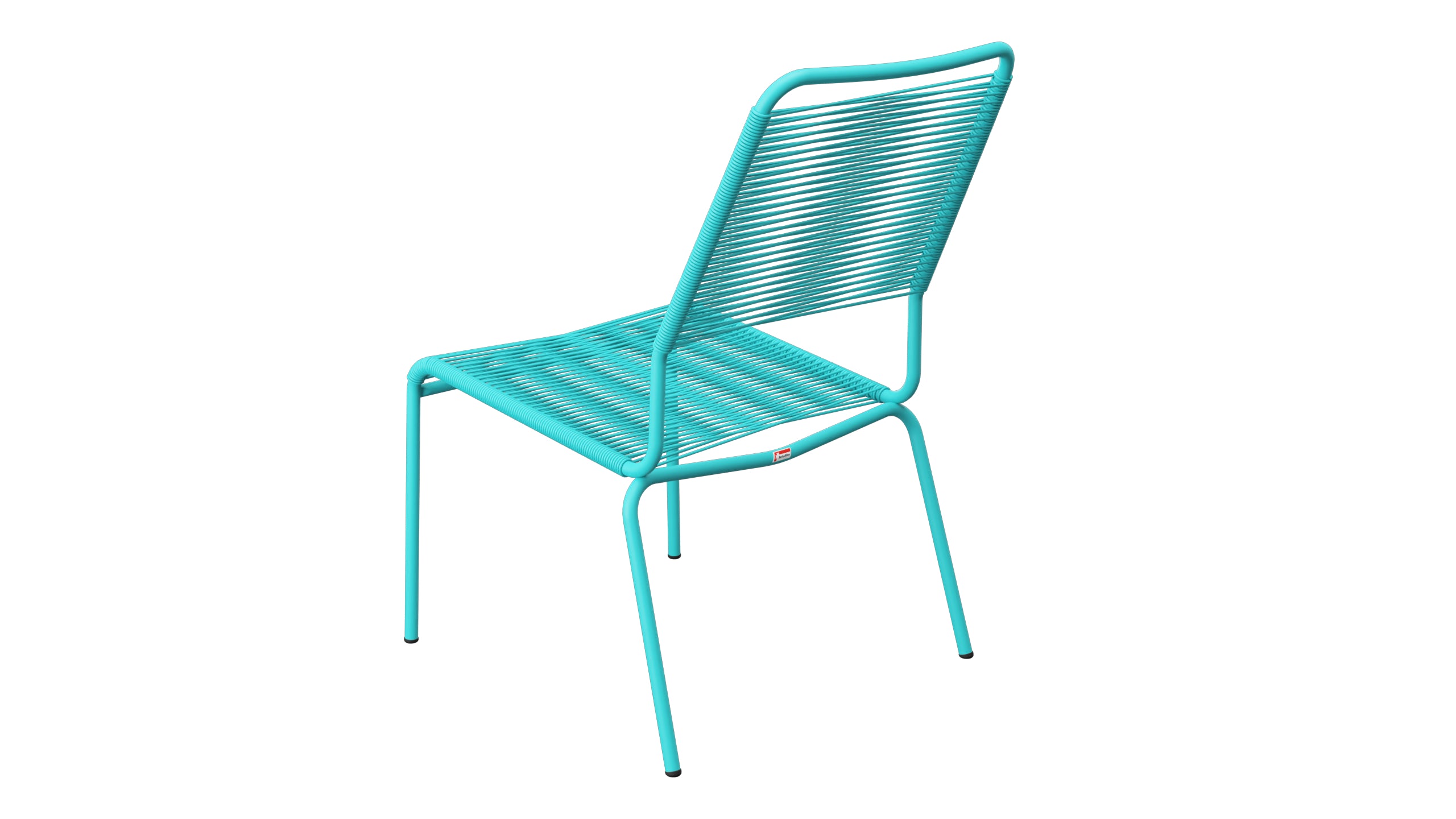 Rigi Spaghetti-Salonsessel ohne Armlehne in Türkis präsentiert im Onlineshop von KAQTU Design AG. Outdoor-Sessel ist von Schaffner