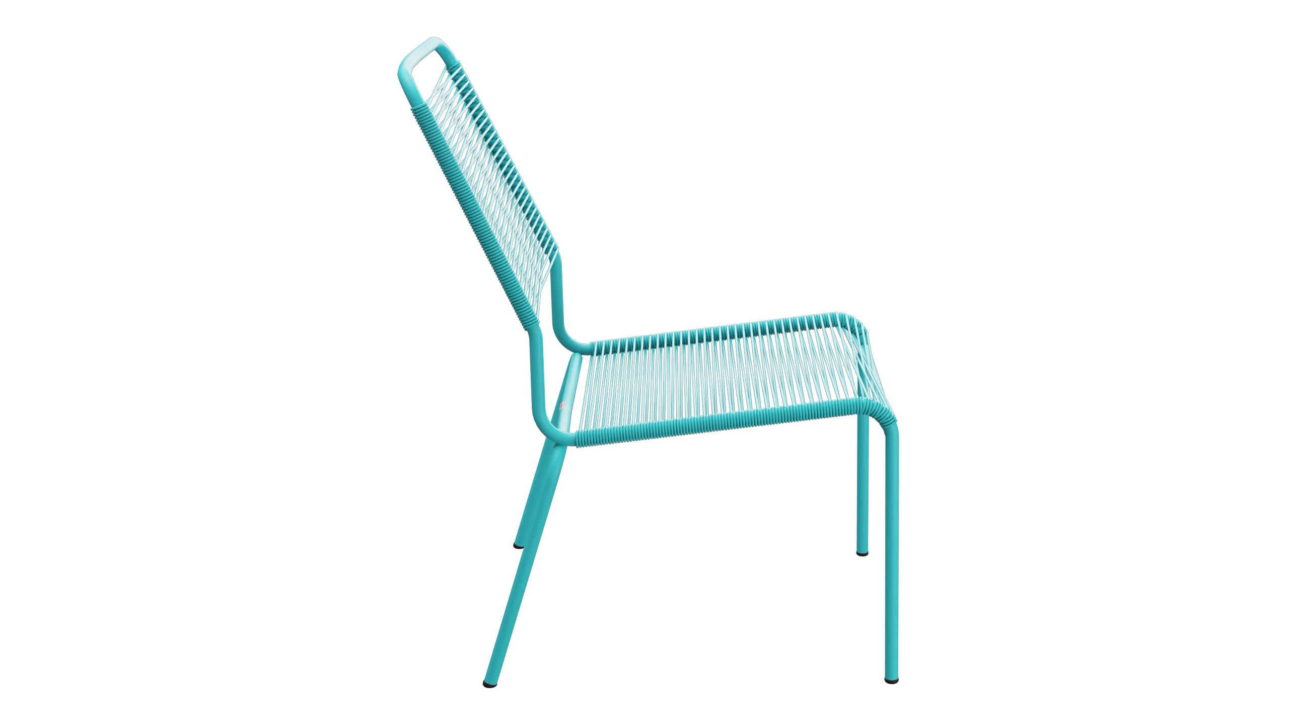 Rigi Spaghetti-Salonsessel ohne Armlehne in Türkis präsentiert im Onlineshop von KAQTU Design AG. Outdoor-Sessel ist von Schaffner