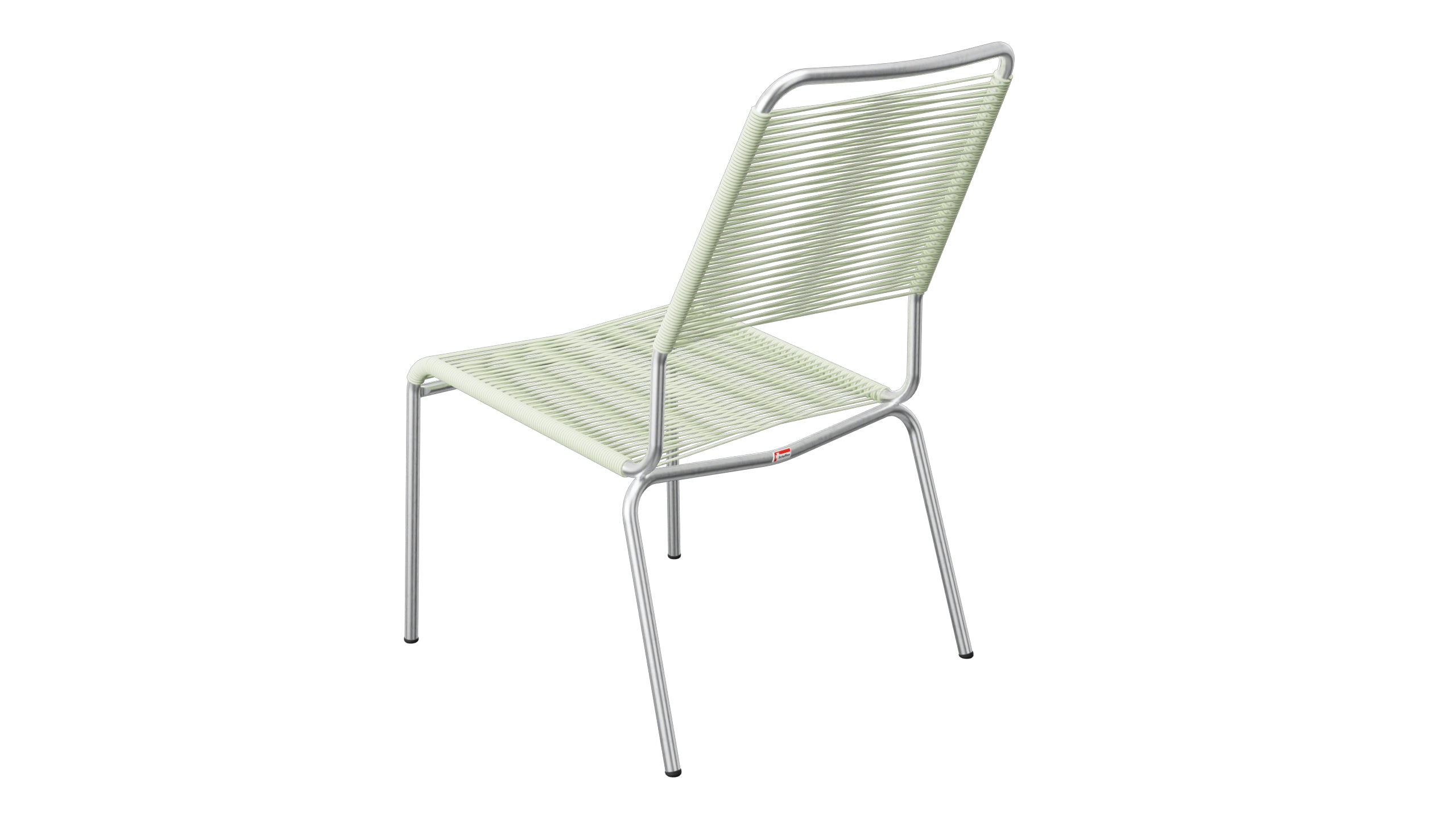 Rigi Spaghetti-Salonsessel ohne Armlehne in Pastellgrün präsentiert im Onlineshop von KAQTU Design AG. Outdoor-Sessel ist von Schaffner