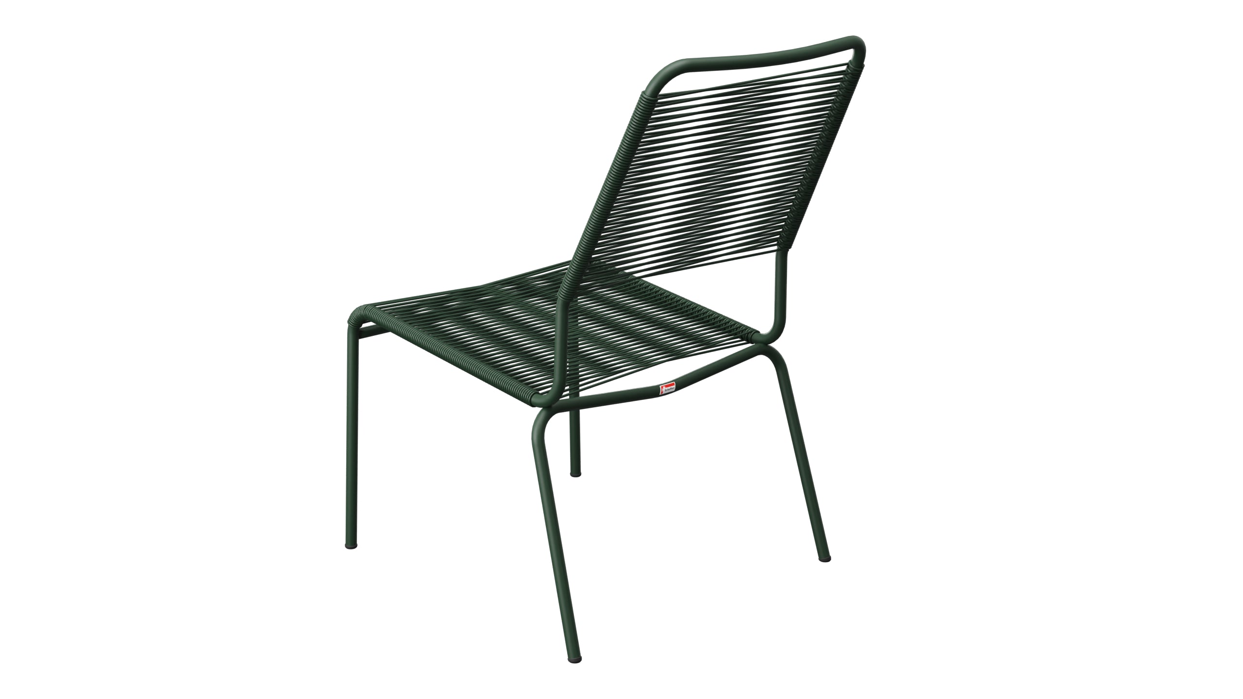 Rigi Spaghetti-Salonsessel ohne Armlehne in Tannengrün präsentiert im Onlineshop von KAQTU Design AG. Outdoor-Sessel ist von Schaffner