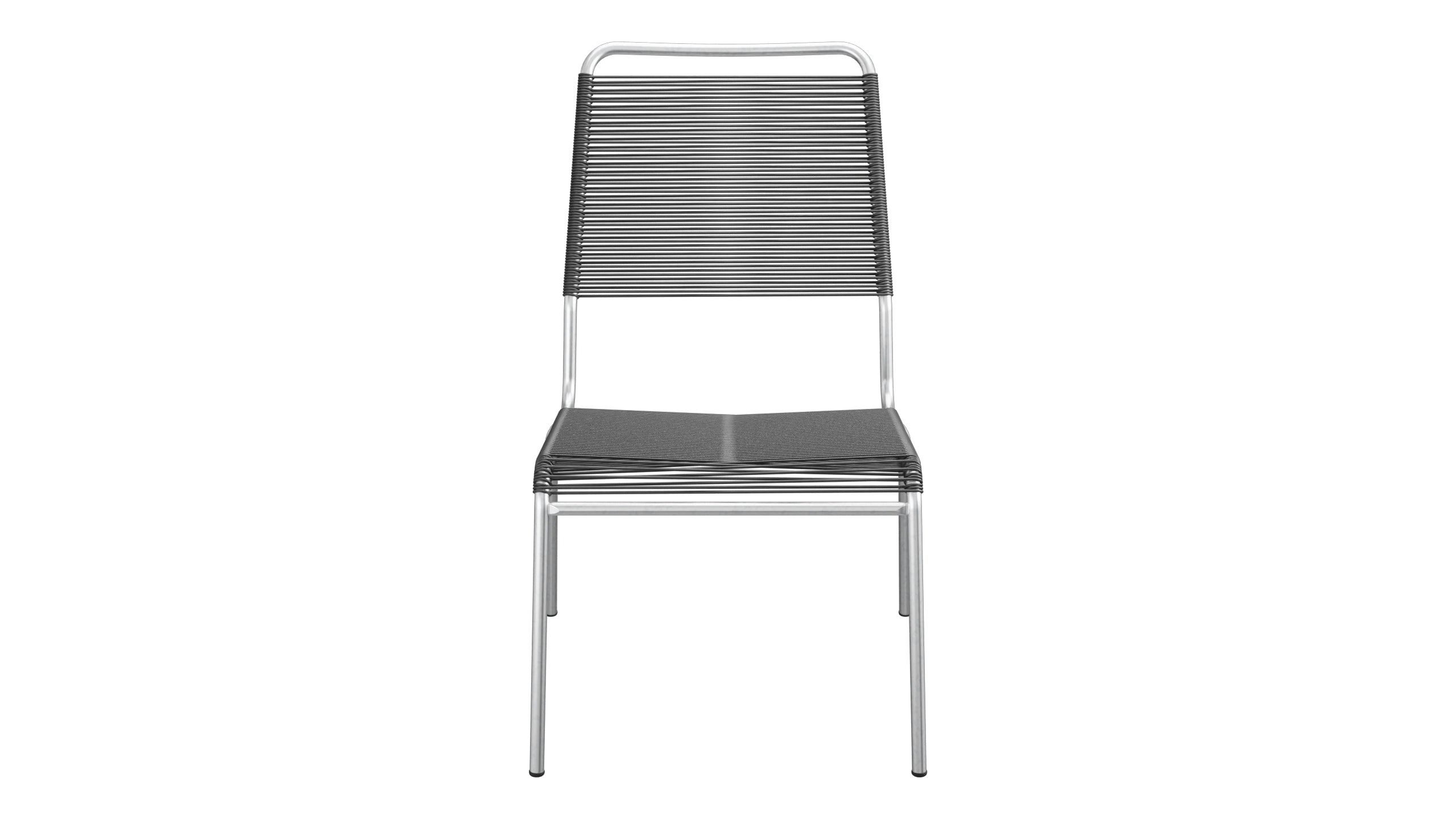 Rigi Spaghetti-Salonsessel ohne Armlehne in Anthrazit präsentiert im Onlineshop von KAQTU Design AG. Outdoor-Sessel ist von Schaffner