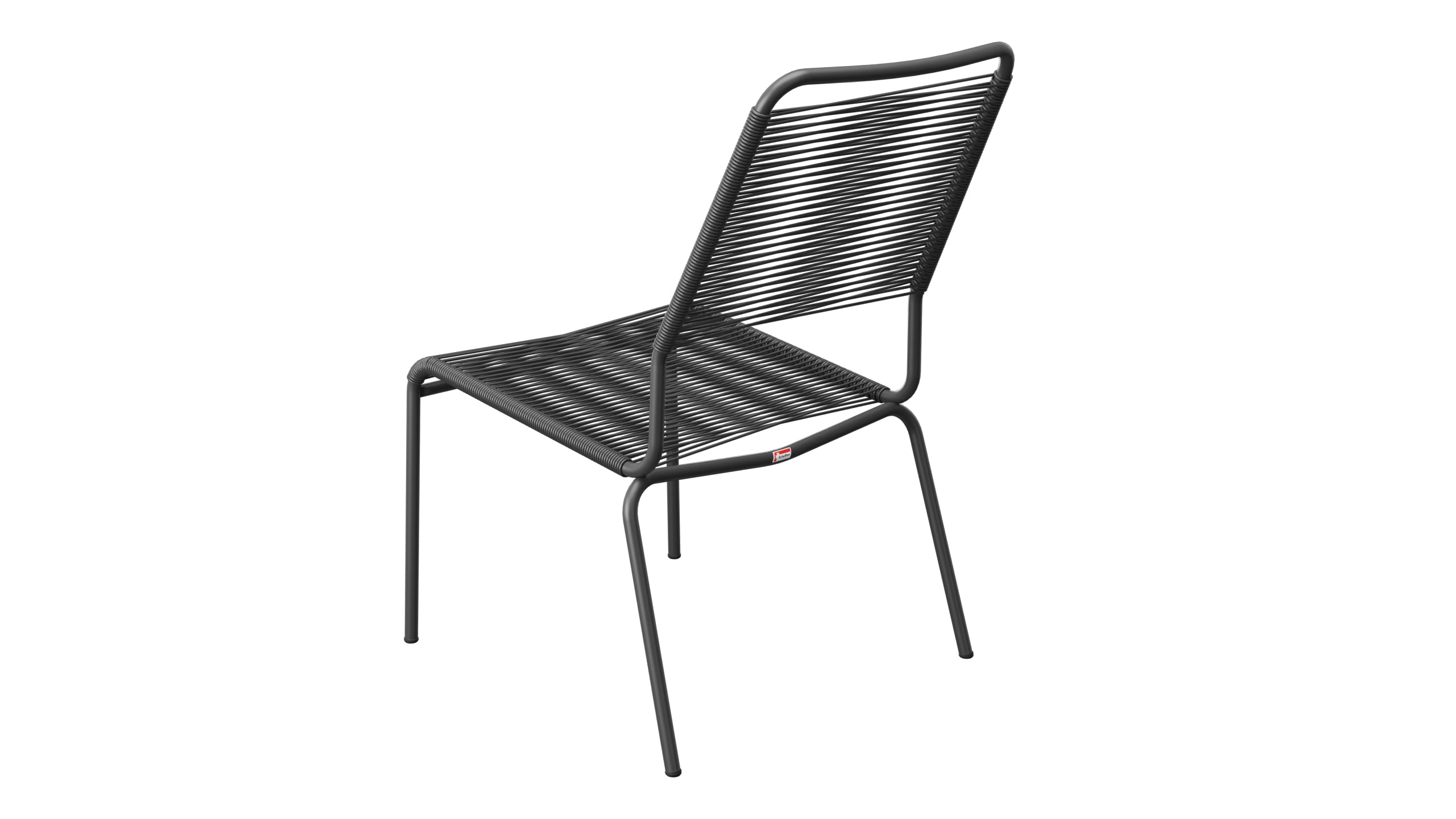 Rigi Spaghetti-Salonsessel ohne Armlehne in Anthrazit präsentiert im Onlineshop von KAQTU Design AG. Outdoor-Sessel ist von Schaffner