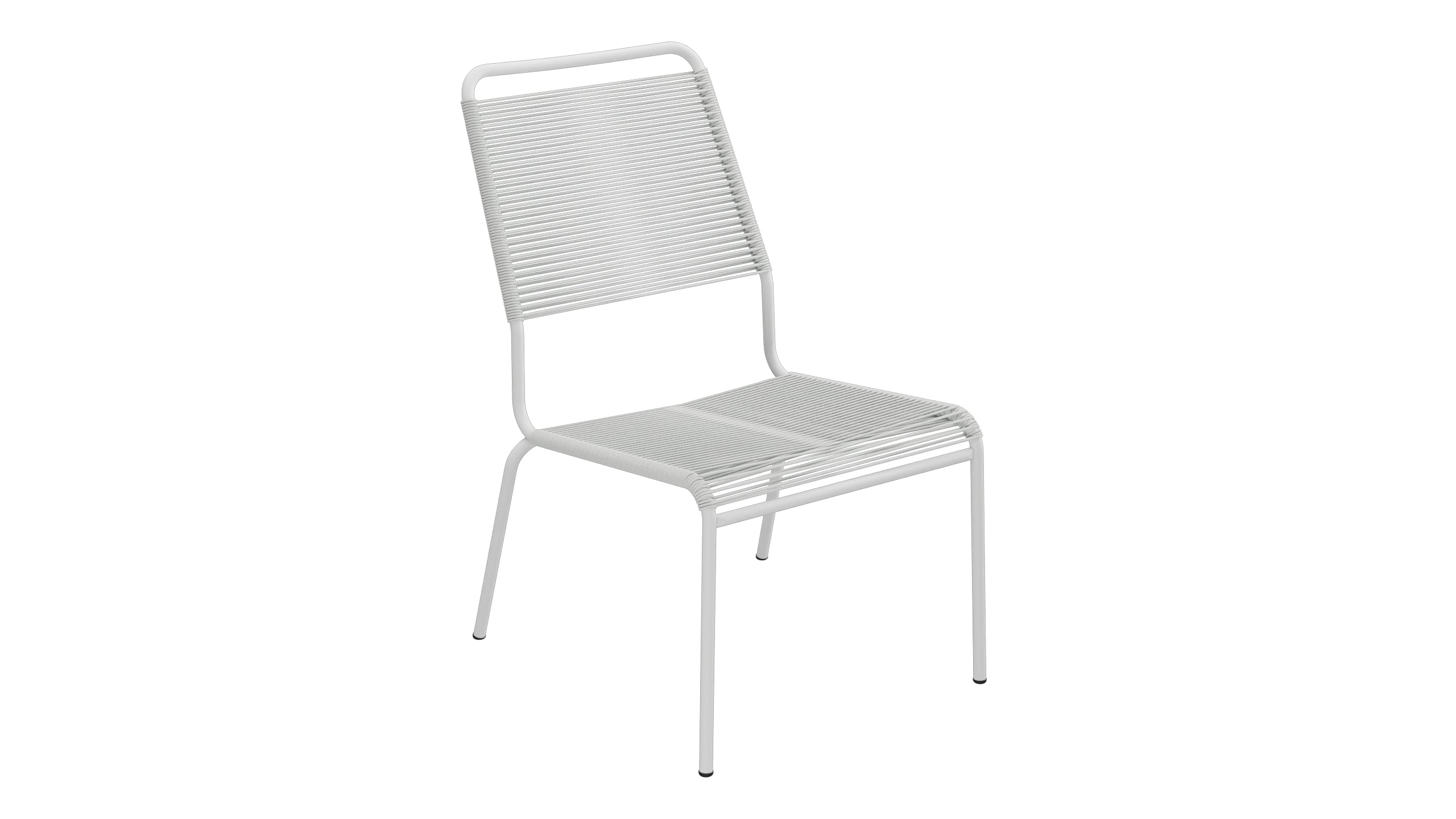 Rigi Spaghetti-Salonsessel ohne Armlehne in Alusilber präsentiert im Onlineshop von KAQTU Design AG. Outdoor-Sessel ist von Schaffner