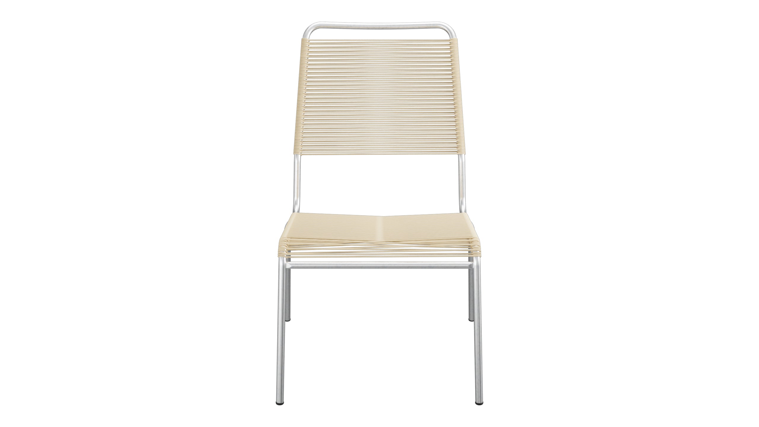 Rigi Spaghetti-Salonsessel ohne Armlehne in Pastellbraun präsentiert im Onlineshop von KAQTU Design AG. Outdoor-Sessel ist von Schaffner