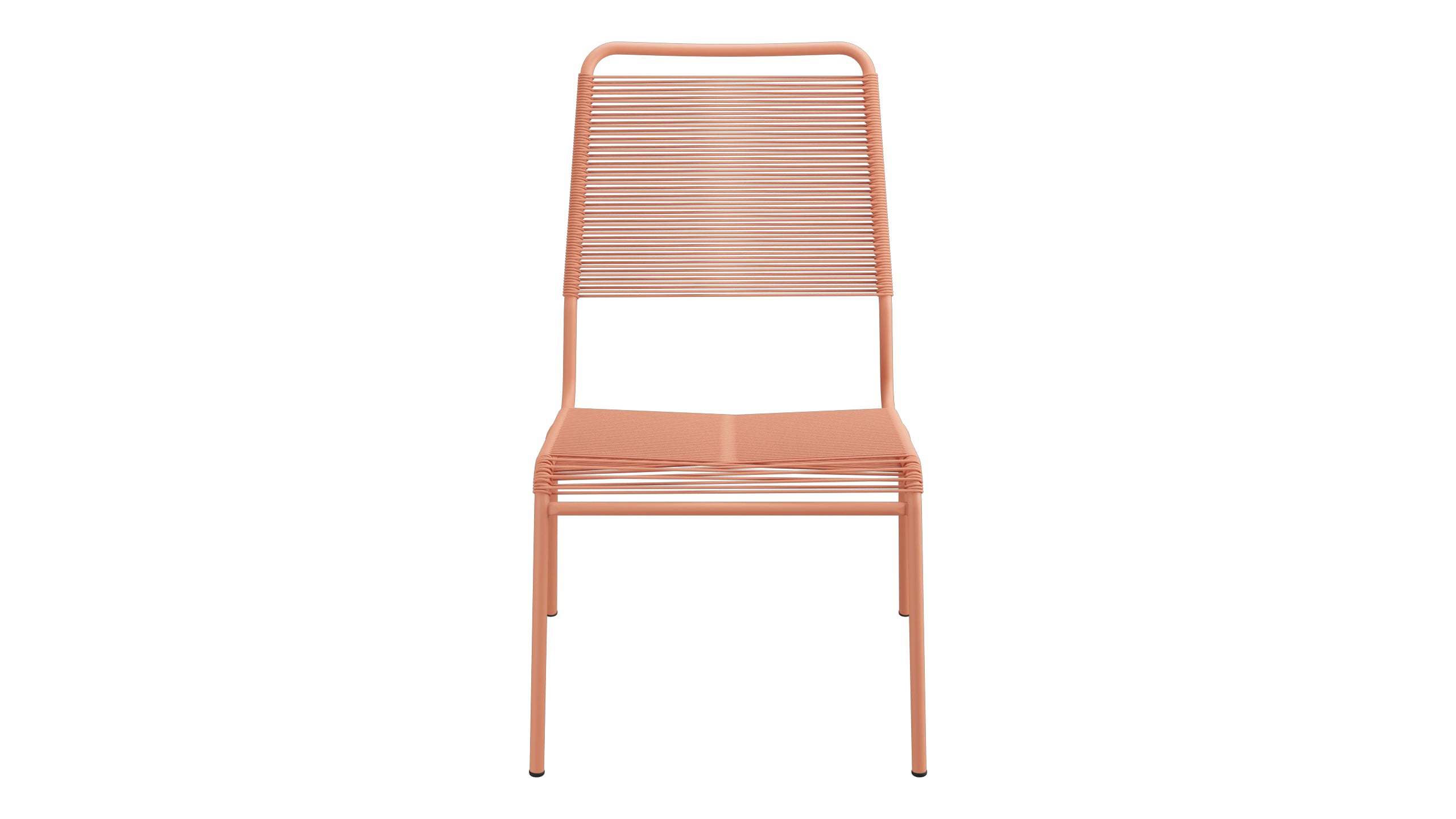 Rigi Spaghetti-Salonsessel ohne Armlehne in Pastellterracotta präsentiert im Onlineshop von KAQTU Design AG. Outdoor-Sessel ist von Schaffner