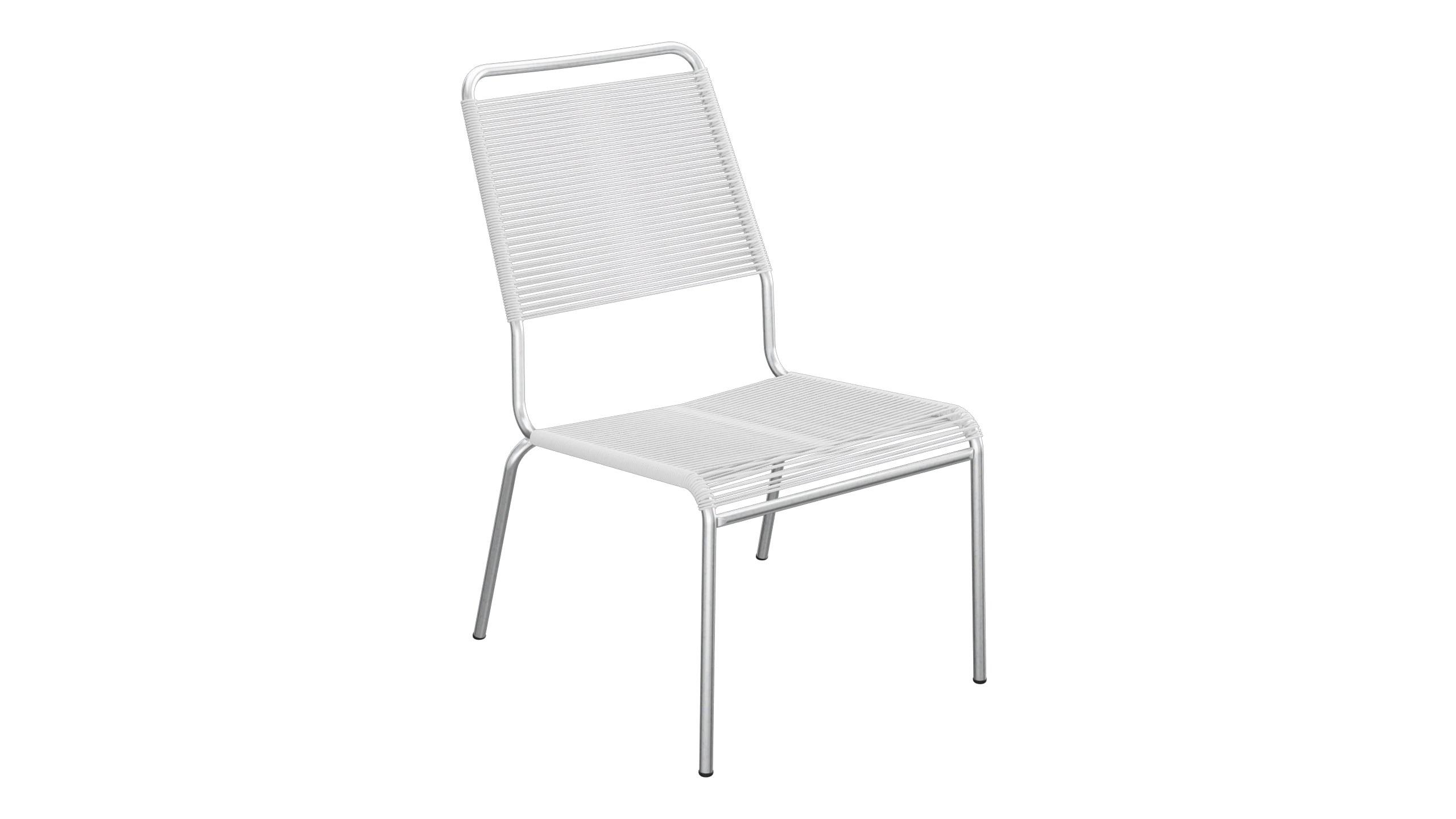 Rigi Spaghetti-Salonsessel ohne Armlehne in Weiss präsentiert im Onlineshop von KAQTU Design AG. Outdoor-Sessel ist von Schaffner