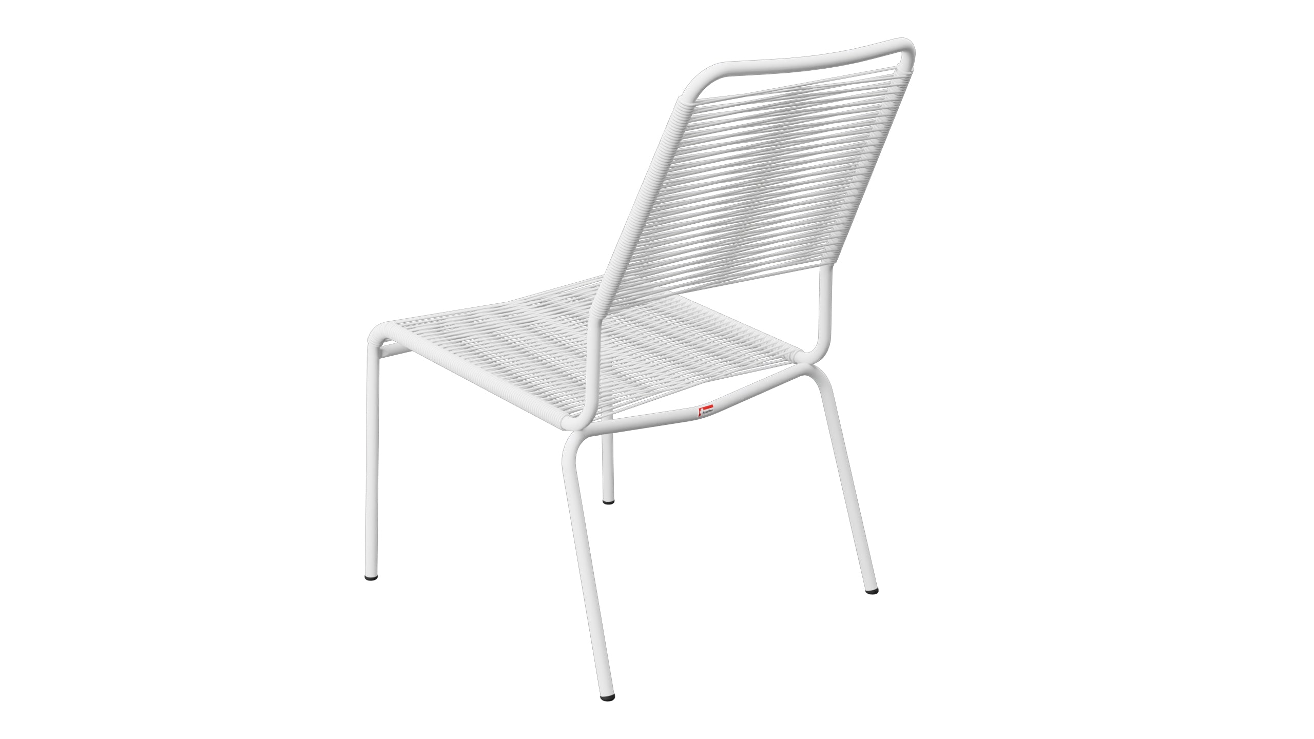 Rigi Spaghetti-Salonsessel ohne Armlehne in Weiss präsentiert im Onlineshop von KAQTU Design AG. Outdoor-Sessel ist von Schaffner