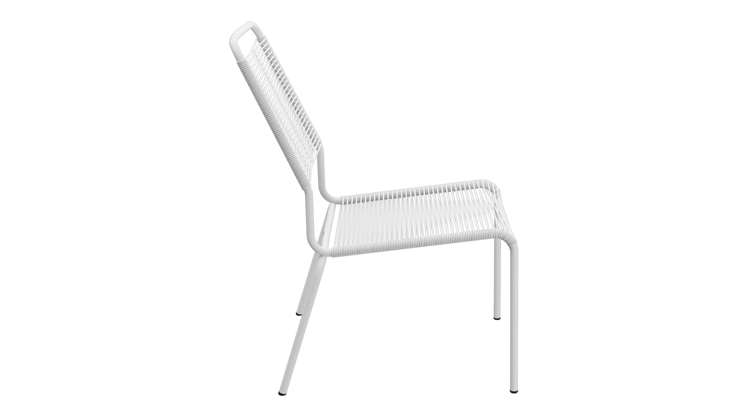 Rigi Spaghetti-Salonsessel ohne Armlehne in Weiss präsentiert im Onlineshop von KAQTU Design AG. Outdoor-Sessel ist von Schaffner