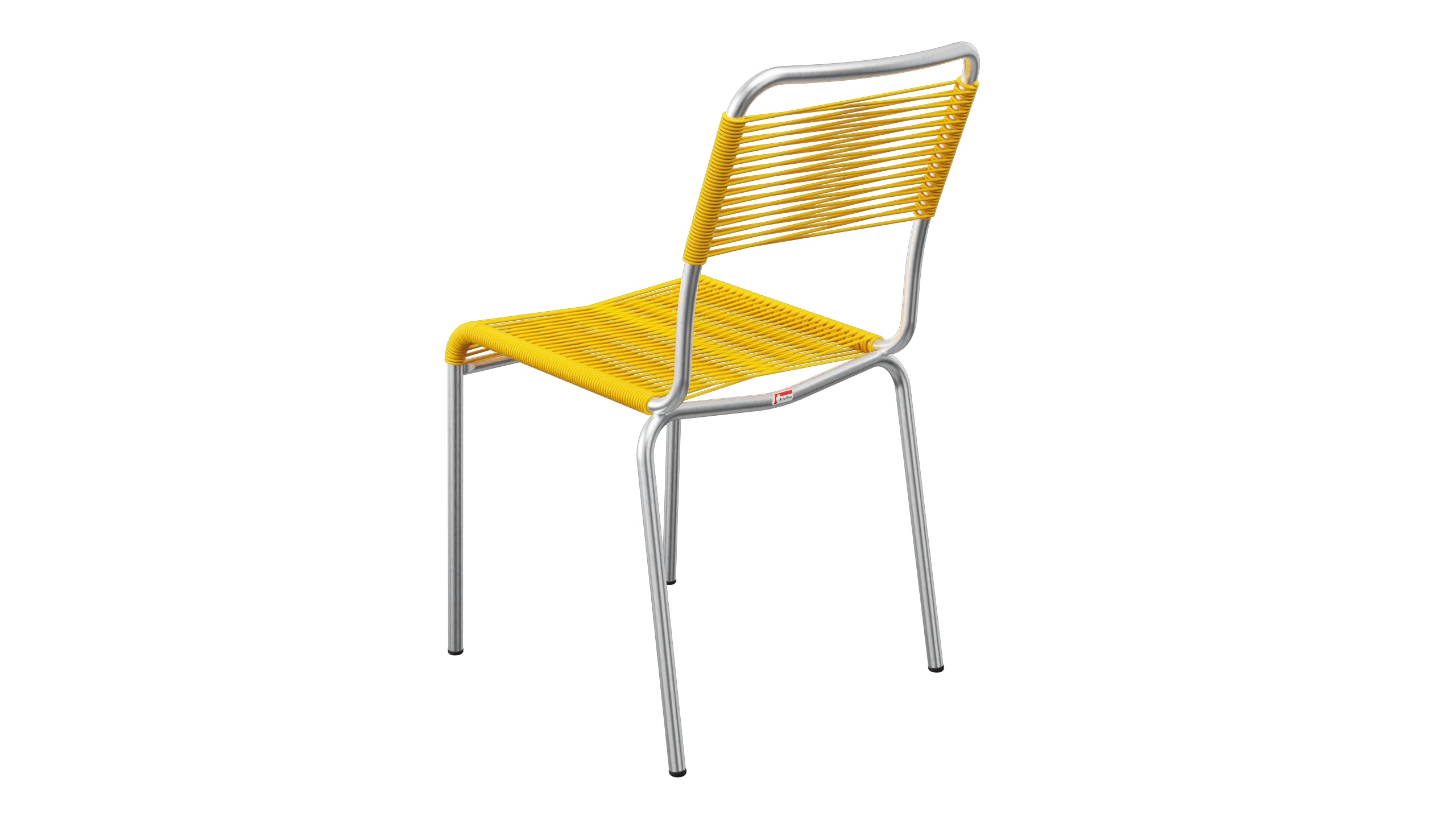 Rigi Spaghetti-Gartenstuhl ohne Armlehne in Gelb präsentiert im Onlineshop von KAQTU Design AG. Gartenstuhl ist von Schaffner