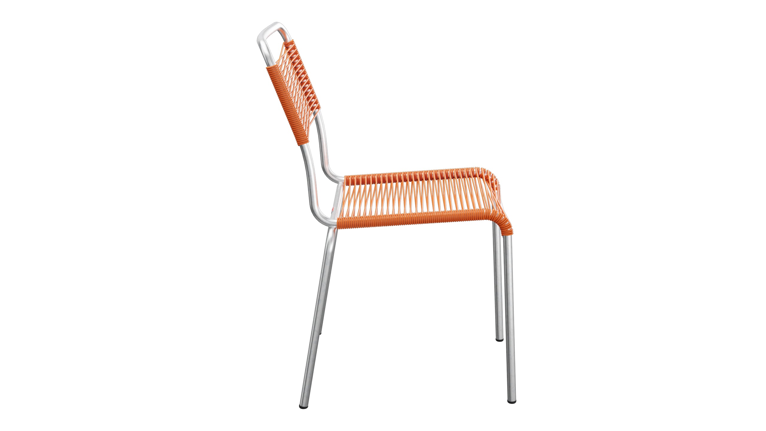 Rigi Spaghetti-Gartenstuhl ohne Armlehne in Orange präsentiert im Onlineshop von KAQTU Design AG. Gartenstuhl ist von Schaffner