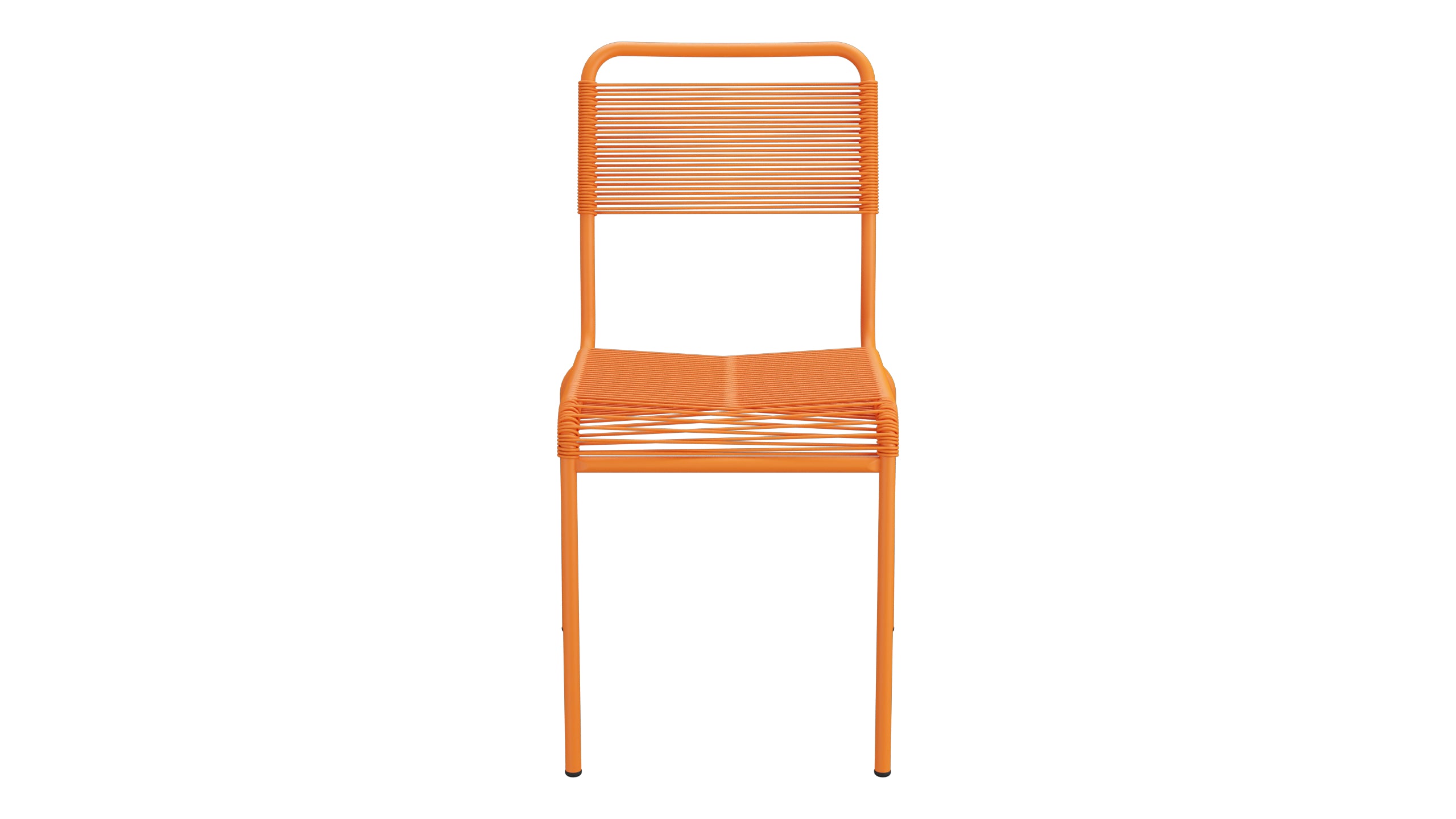 Rigi Spaghetti-Gartenstuhl ohne Armlehne in Orange präsentiert im Onlineshop von KAQTU Design AG. Gartenstuhl ist von Schaffner