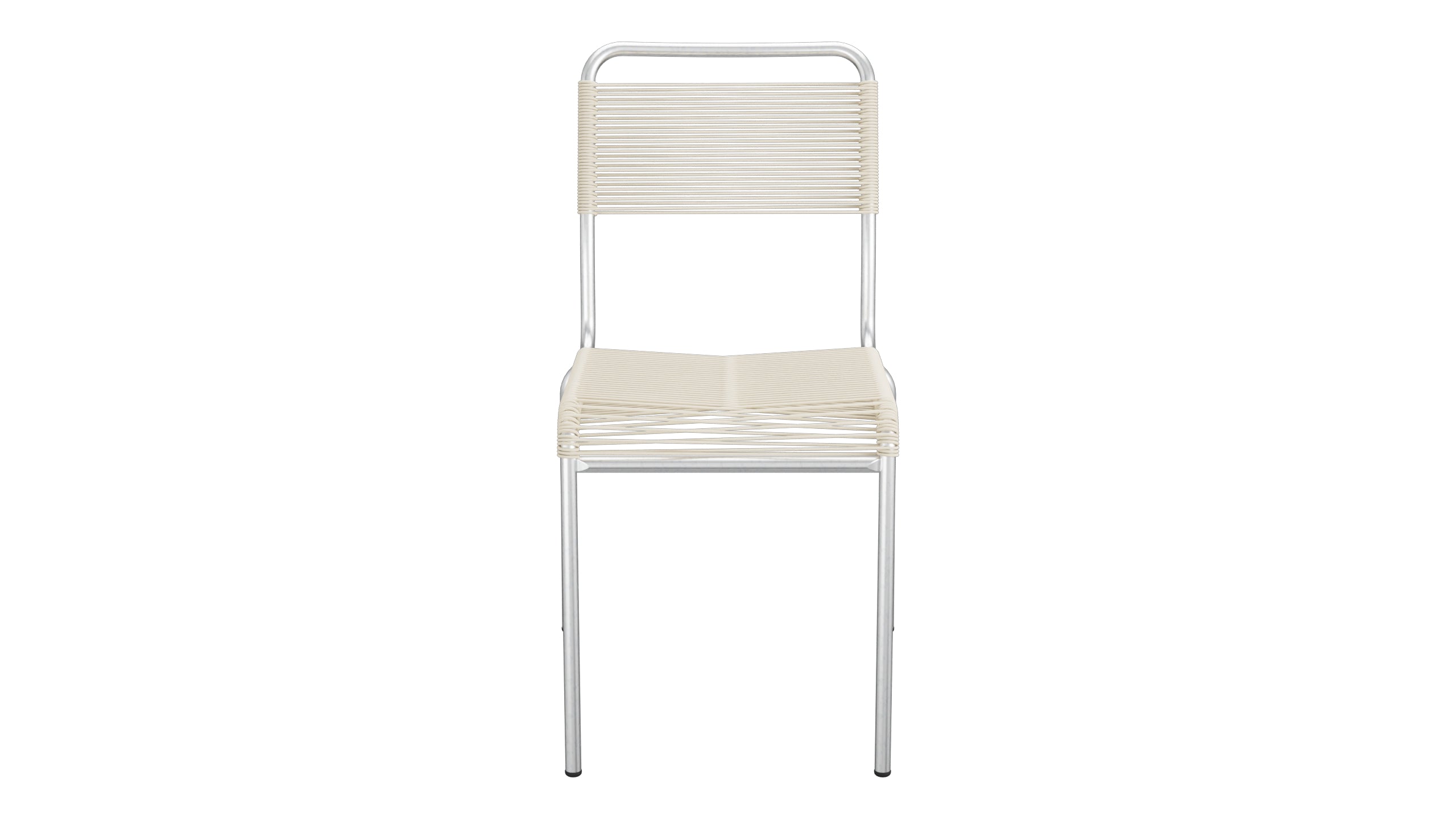 Rigi Spaghetti-Gartenstuhl ohne Armlehne in Pastellsand präsentiert im Onlineshop von KAQTU Design AG. Gartenstuhl ist von Schaffner