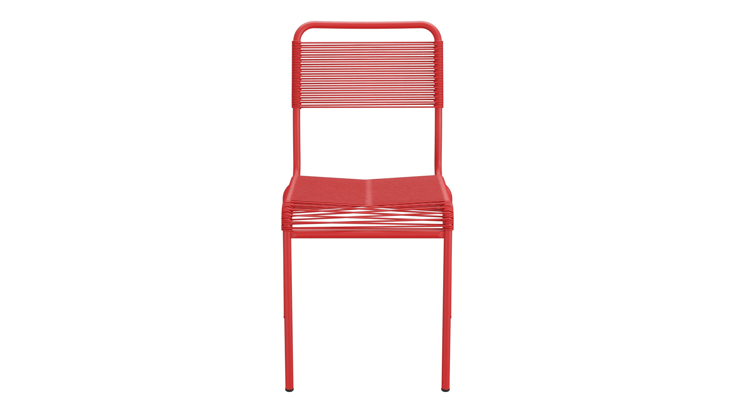Rigi Spaghetti-Gartenstuhl ohne Armlehne in Rot präsentiert im Onlineshop von KAQTU Design AG. Gartenstuhl ist von Schaffner