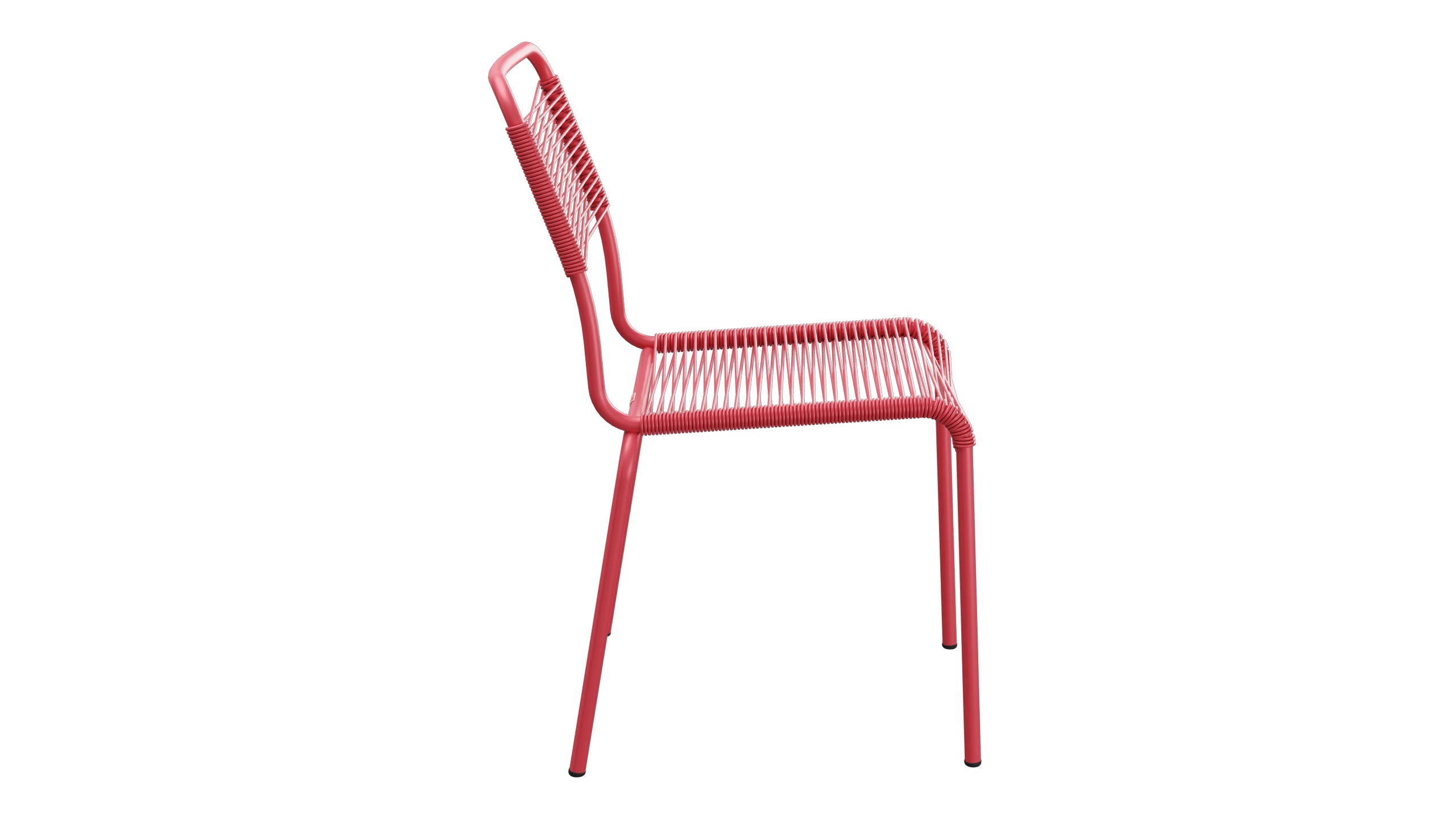 Rigi Spaghetti-Gartenstuhl ohne Armlehne in Ahornrot präsentiert im Onlineshop von KAQTU Design AG. Gartenstuhl ist von Schaffner