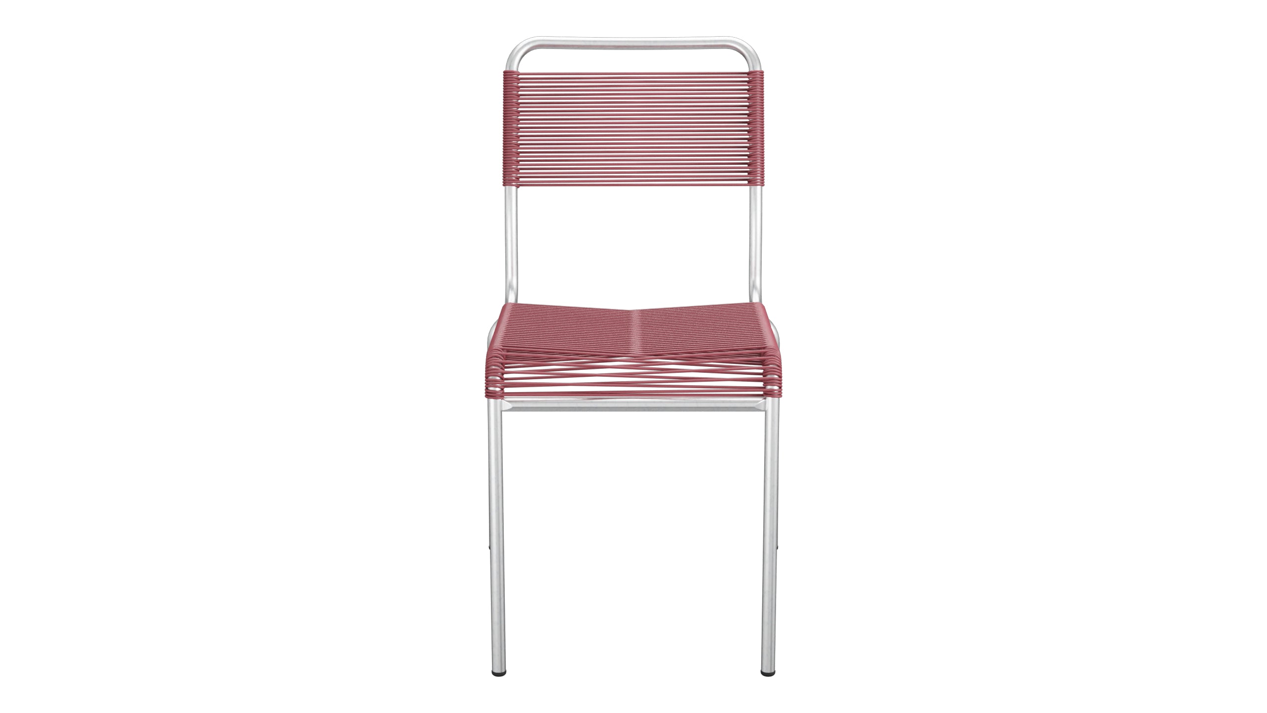 Rigi Spaghetti-Gartenstuhl ohne Armlehne in Bordeaux präsentiert im Onlineshop von KAQTU Design AG. Gartenstuhl ist von Schaffner
