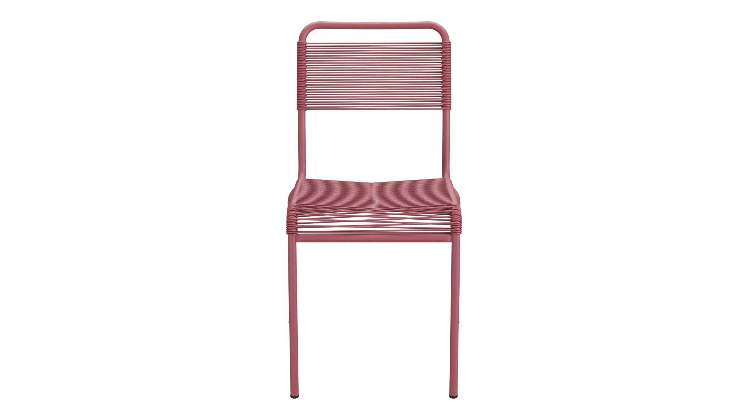 Rigi Spaghetti-Gartenstuhl ohne Armlehne in Bordeaux präsentiert im Onlineshop von KAQTU Design AG. Gartenstuhl ist von Schaffner