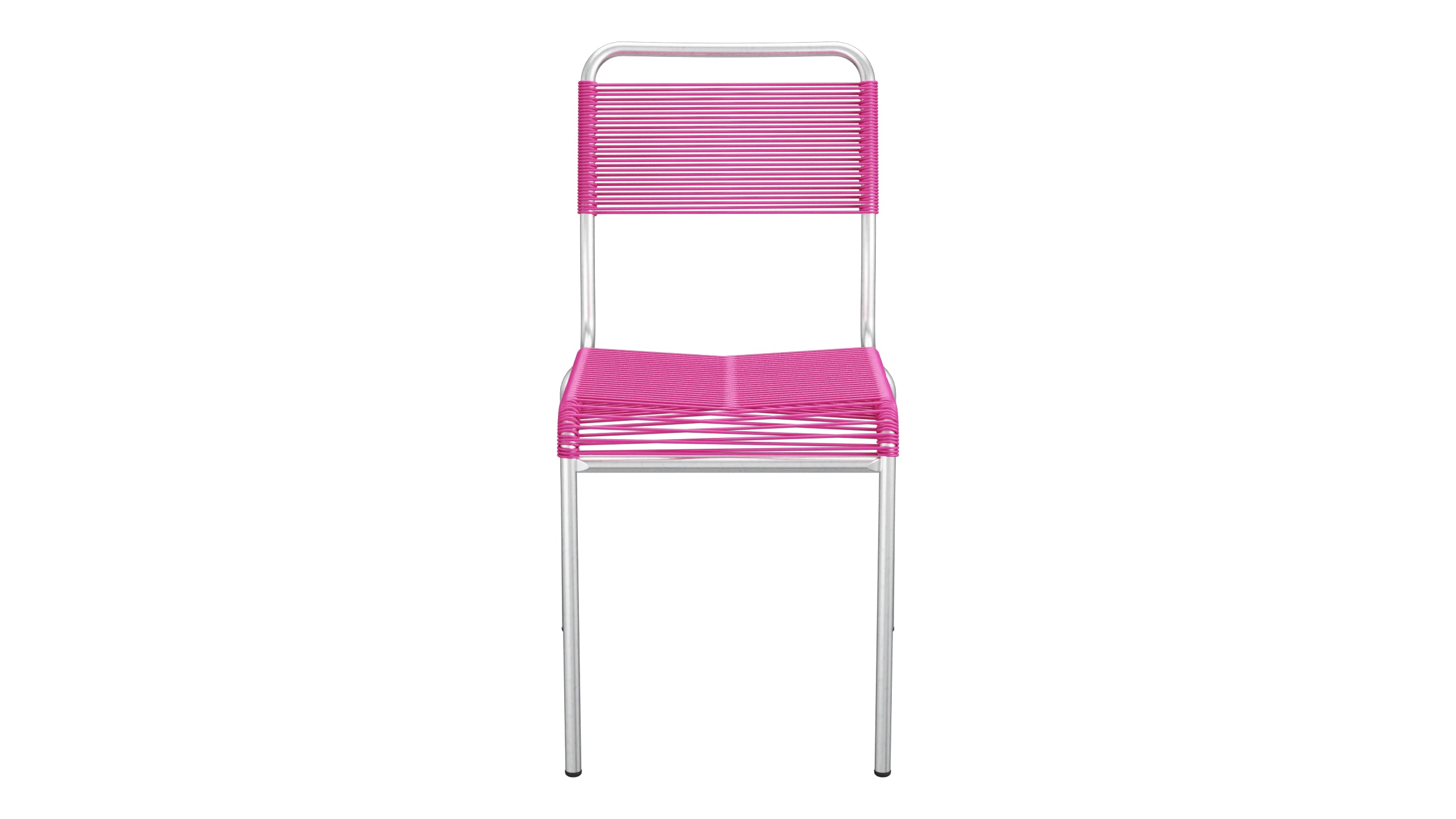 Rigi Spaghetti-Gartenstuhl ohne Armlehne in Pink präsentiert im Onlineshop von KAQTU Design AG. Gartenstuhl ist von Schaffner