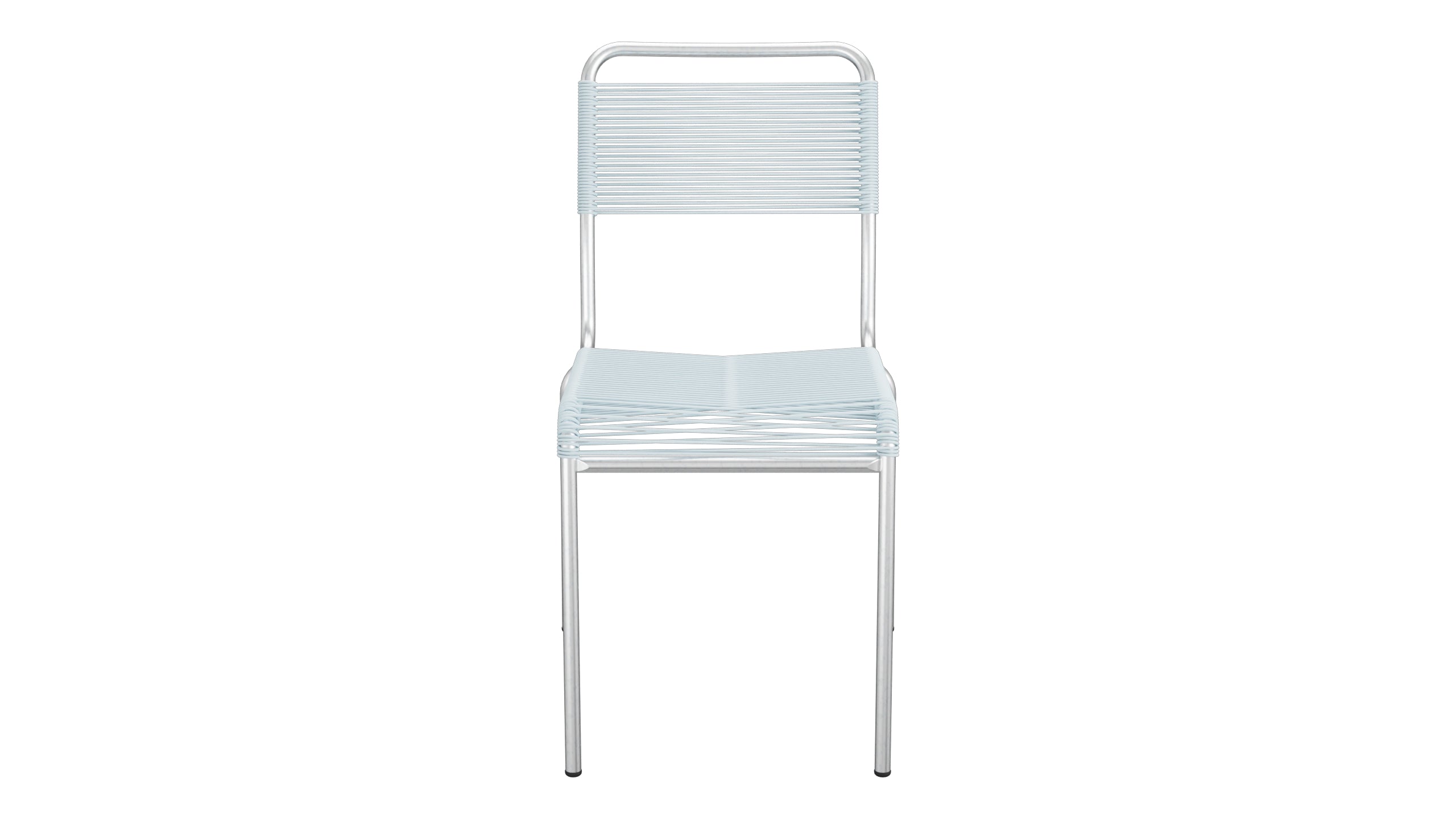 Rigi Spaghetti-Gartenstuhl ohne Armlehne in Pastellblau präsentiert im Onlineshop von KAQTU Design AG. Gartenstuhl ist von Schaffner