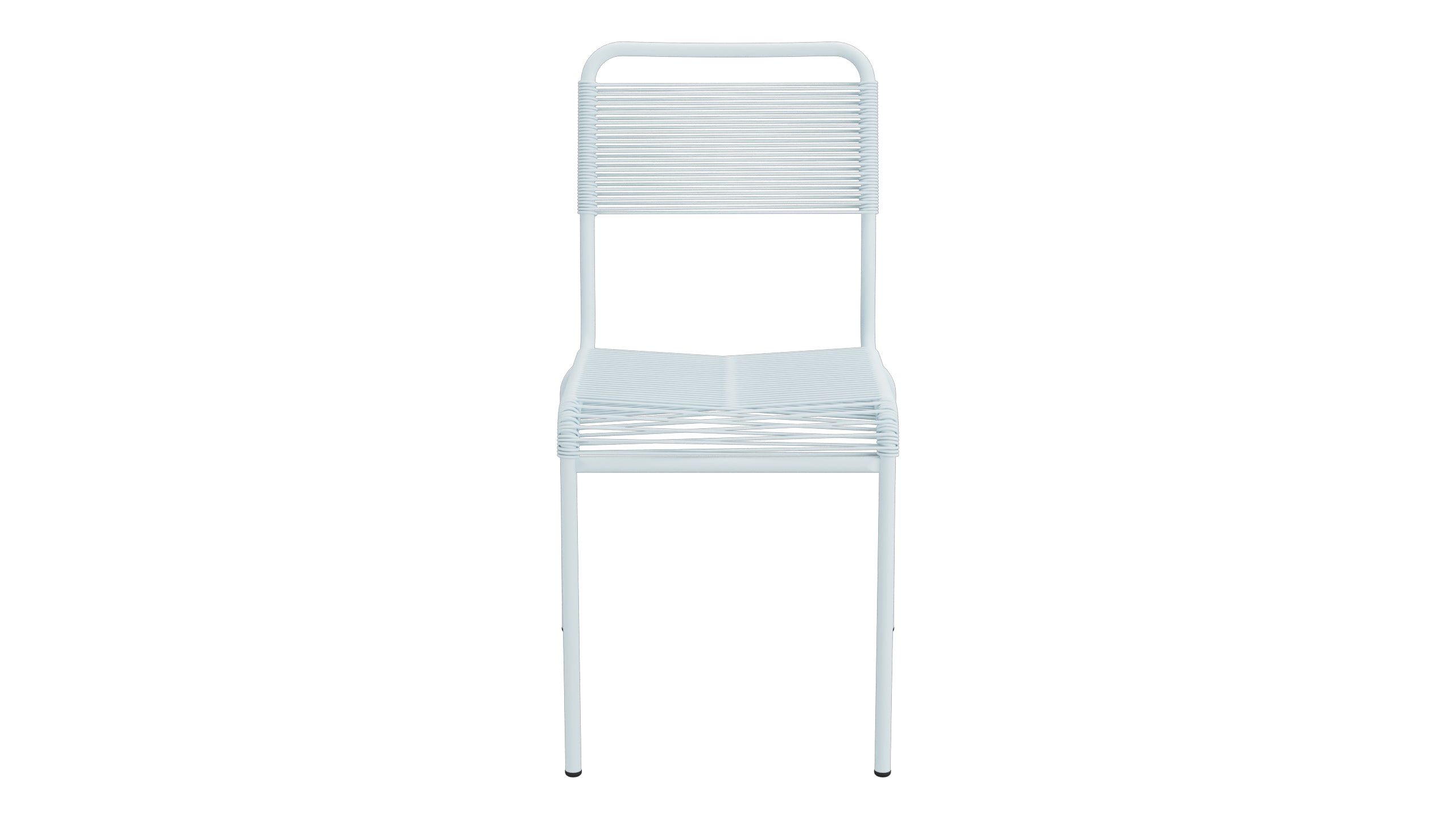 Rigi Spaghetti-Gartenstuhl ohne Armlehne in Pastellblau präsentiert im Onlineshop von KAQTU Design AG. Gartenstuhl ist von Schaffner