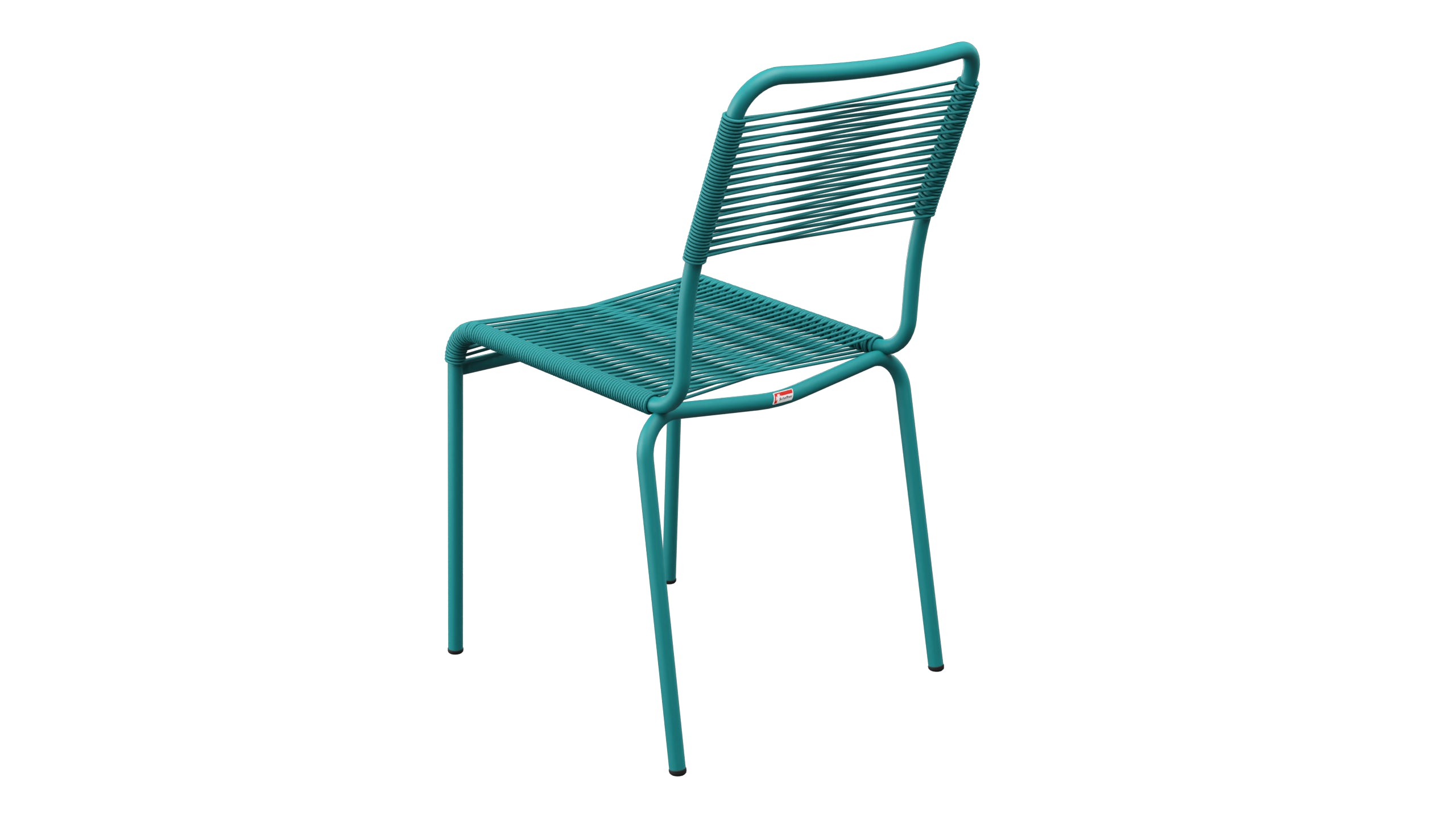 Rigi Spaghetti-Gartenstuhl ohne Armlehne in Kaliblau präsentiert im Onlineshop von KAQTU Design AG. Gartenstuhl ist von Schaffner