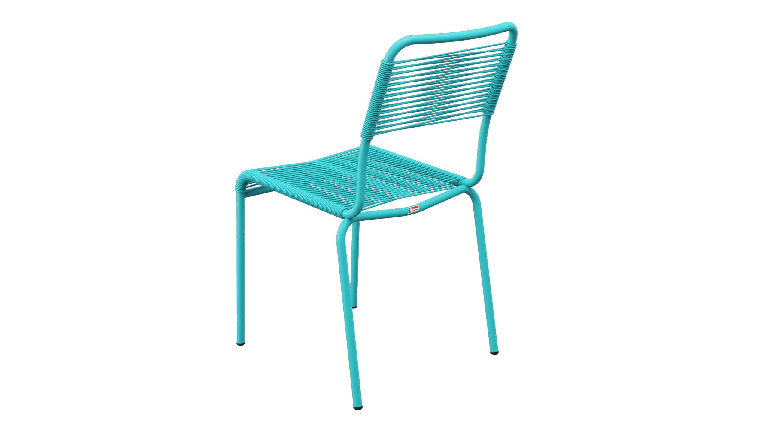 Rigi Spaghetti-Gartenstuhl ohne Armlehne in Türkis präsentiert im Onlineshop von KAQTU Design AG. Gartenstuhl ist von Schaffner